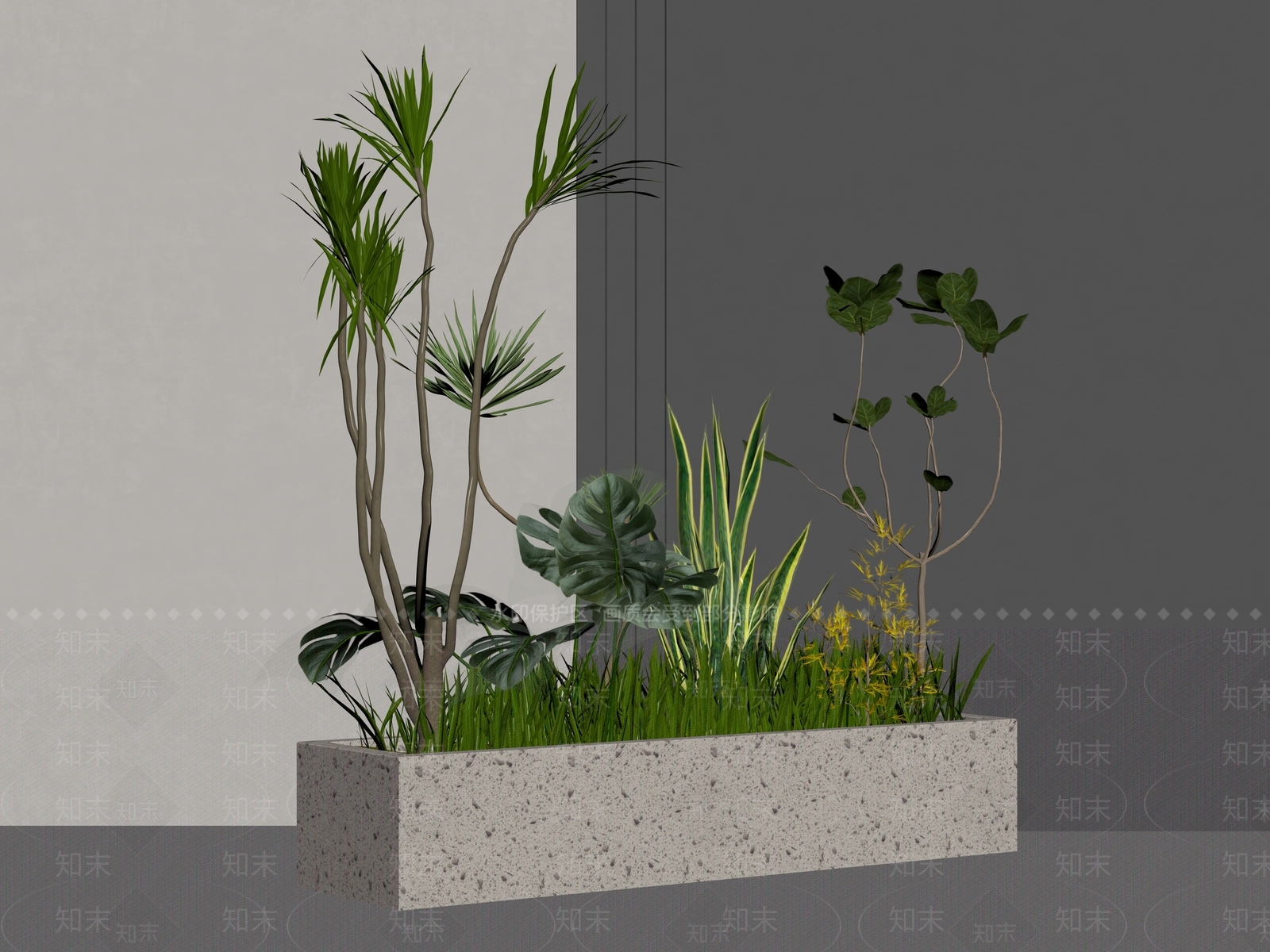 植物组合SU模型下载【ID:1179230824】