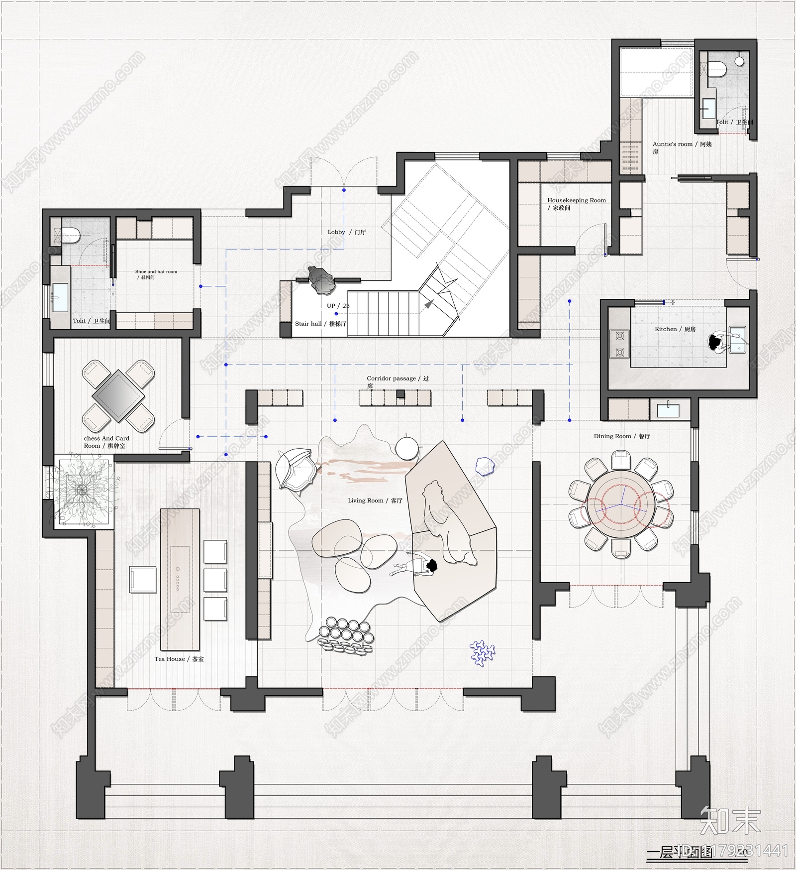 其他家装空间cad施工图下载【ID:1179231441】