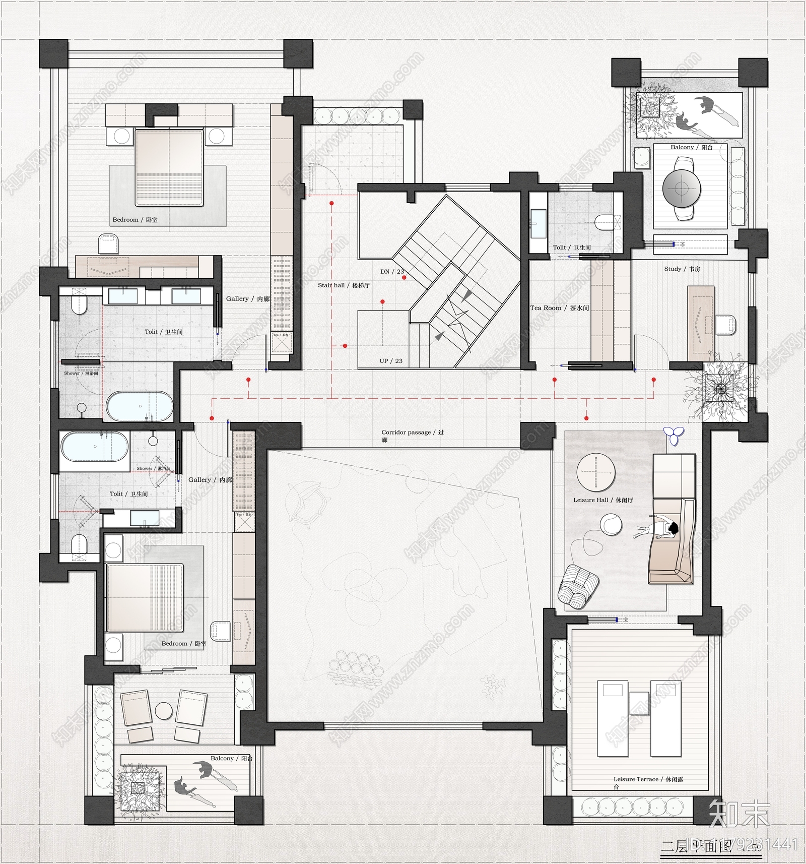 其他家装空间cad施工图下载【ID:1179231441】