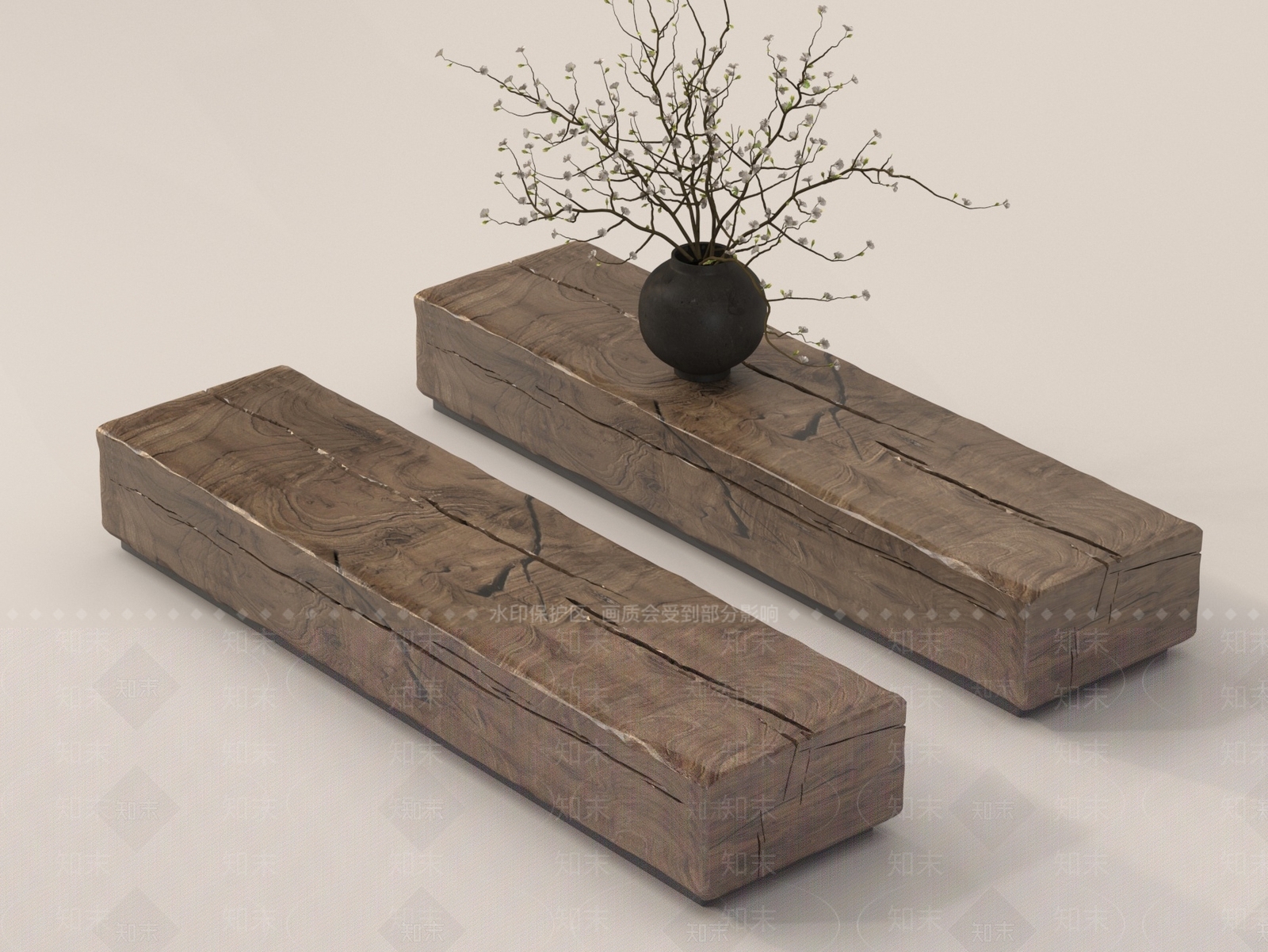 侘寂其他凳子3D模型下载【ID:1179231626】