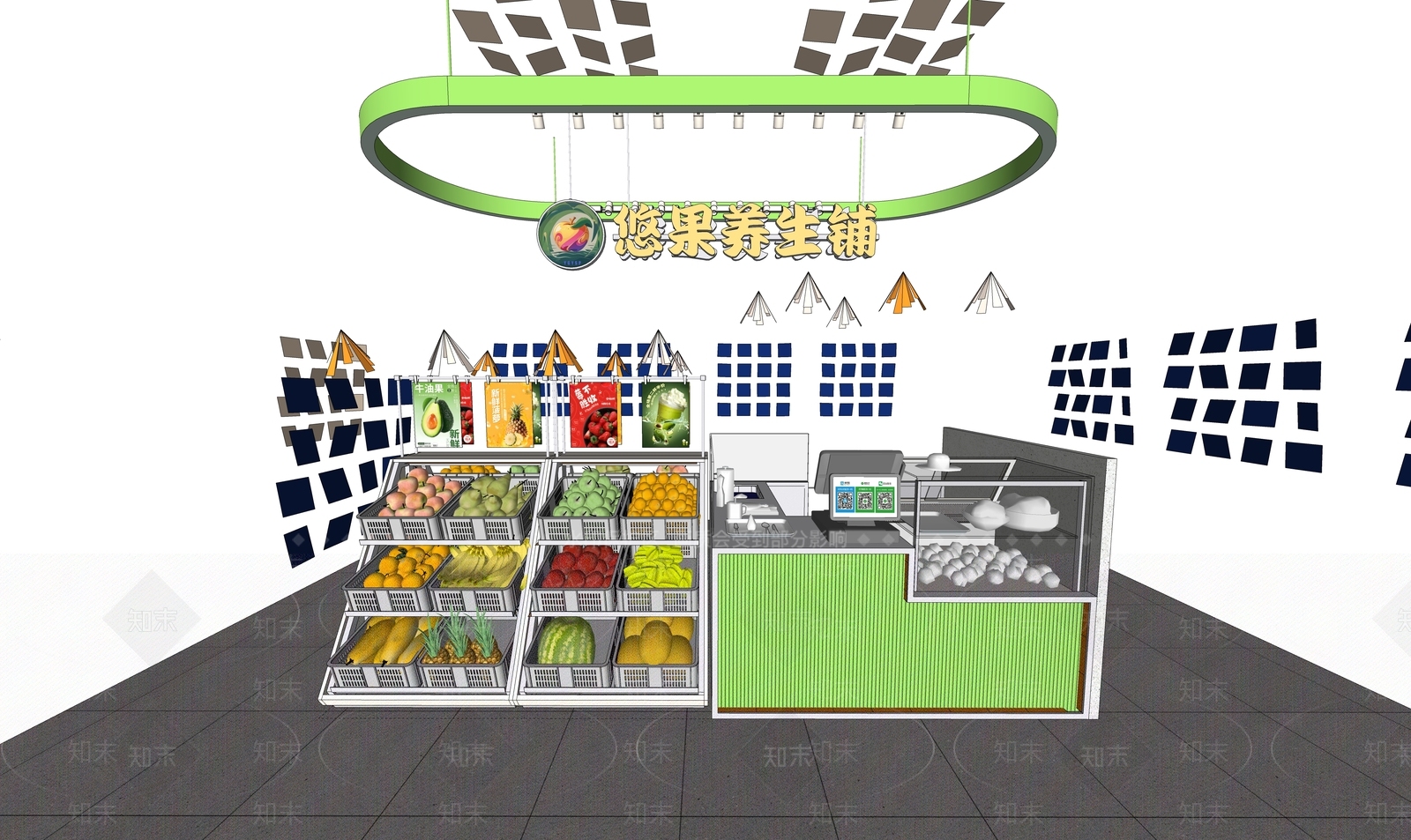现代其他店铺SU模型下载【ID:1179234817】