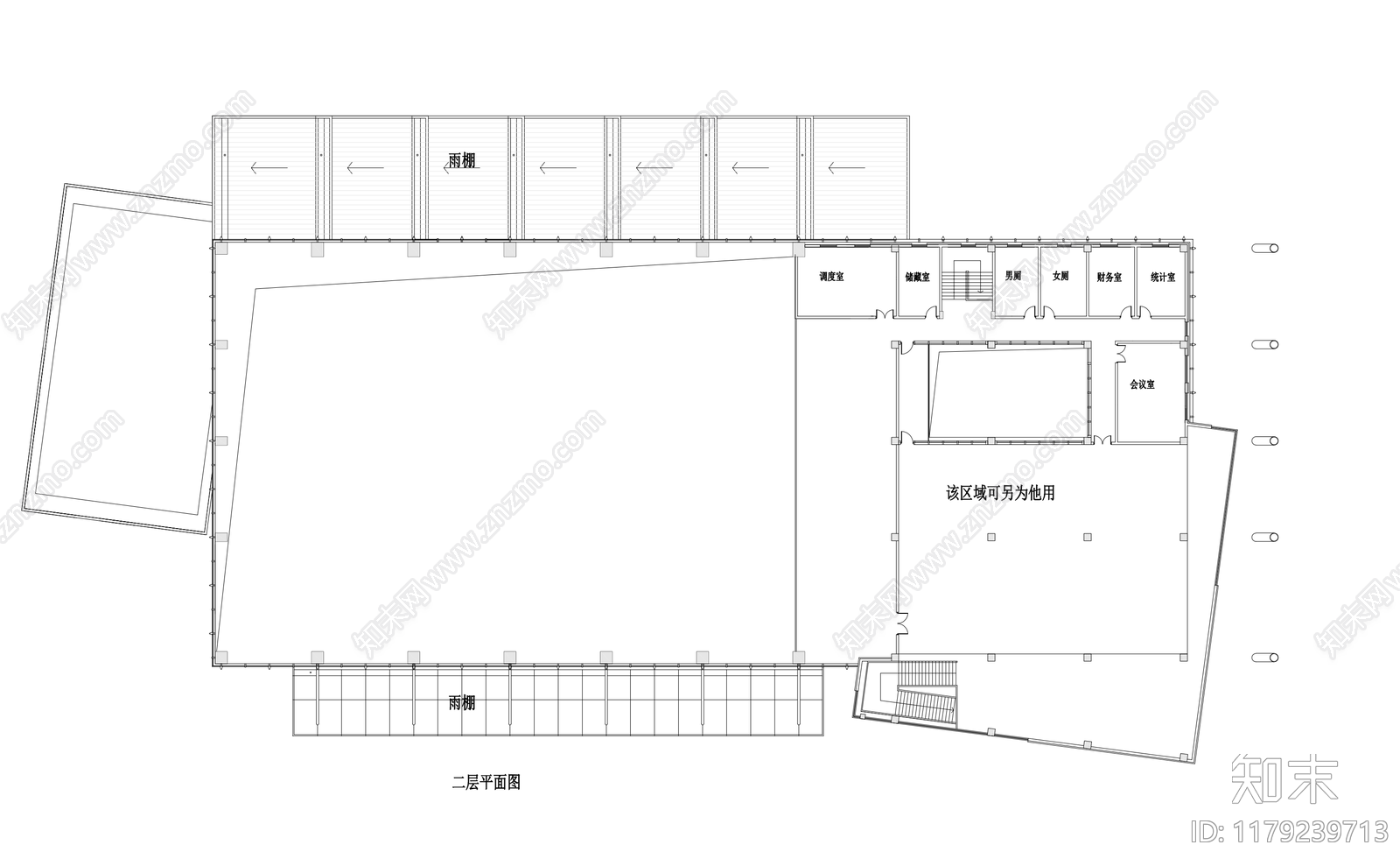 现代客运站cad施工图下载【ID:1179239713】