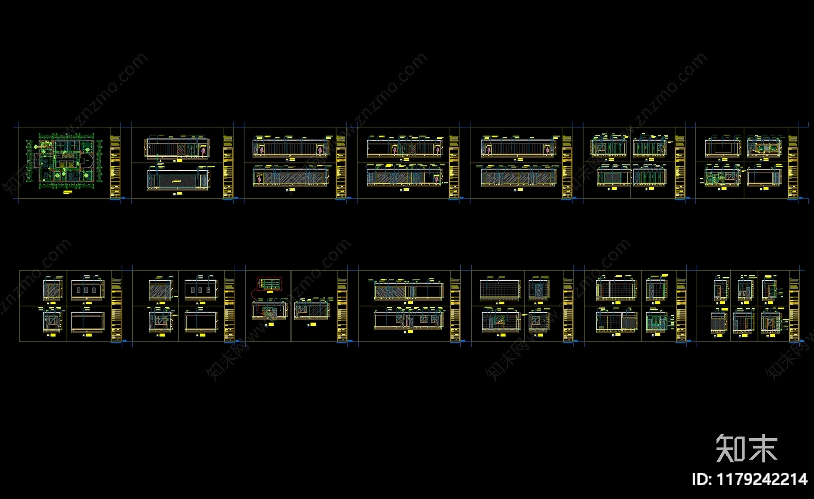 现代整体办公空间cad施工图下载【ID:1179242214】