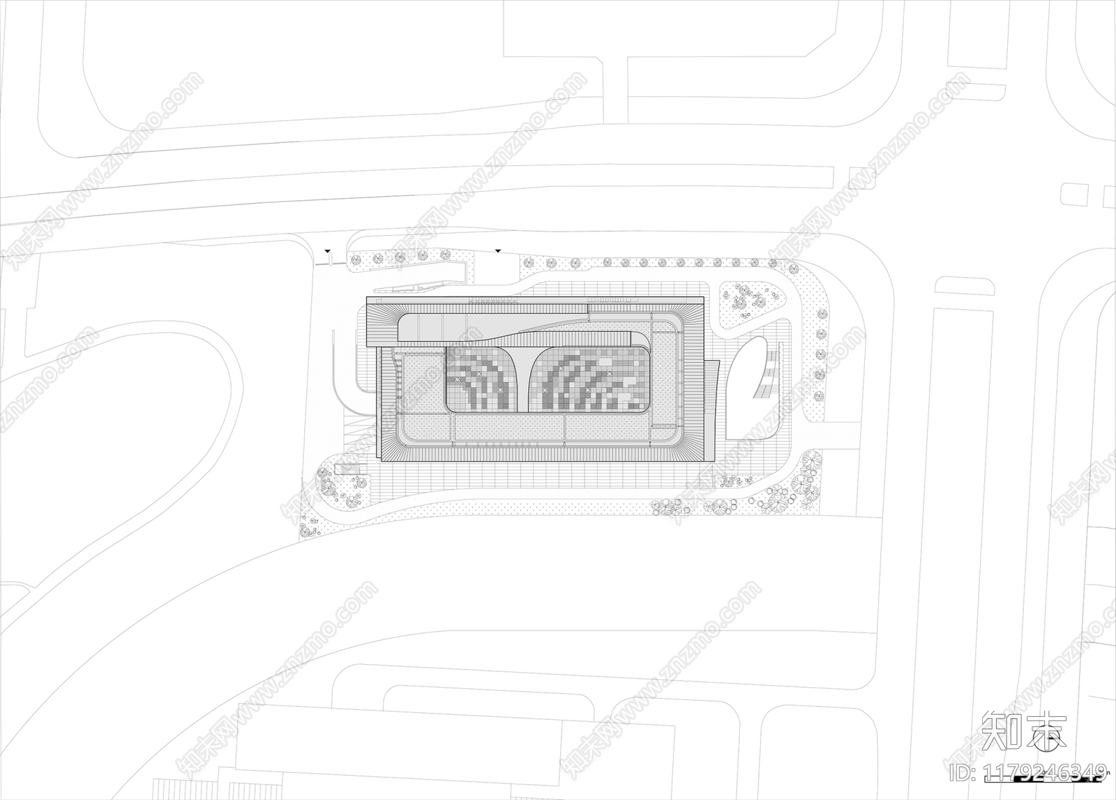 现代新中式科技馆建筑下载【ID:1179246349】