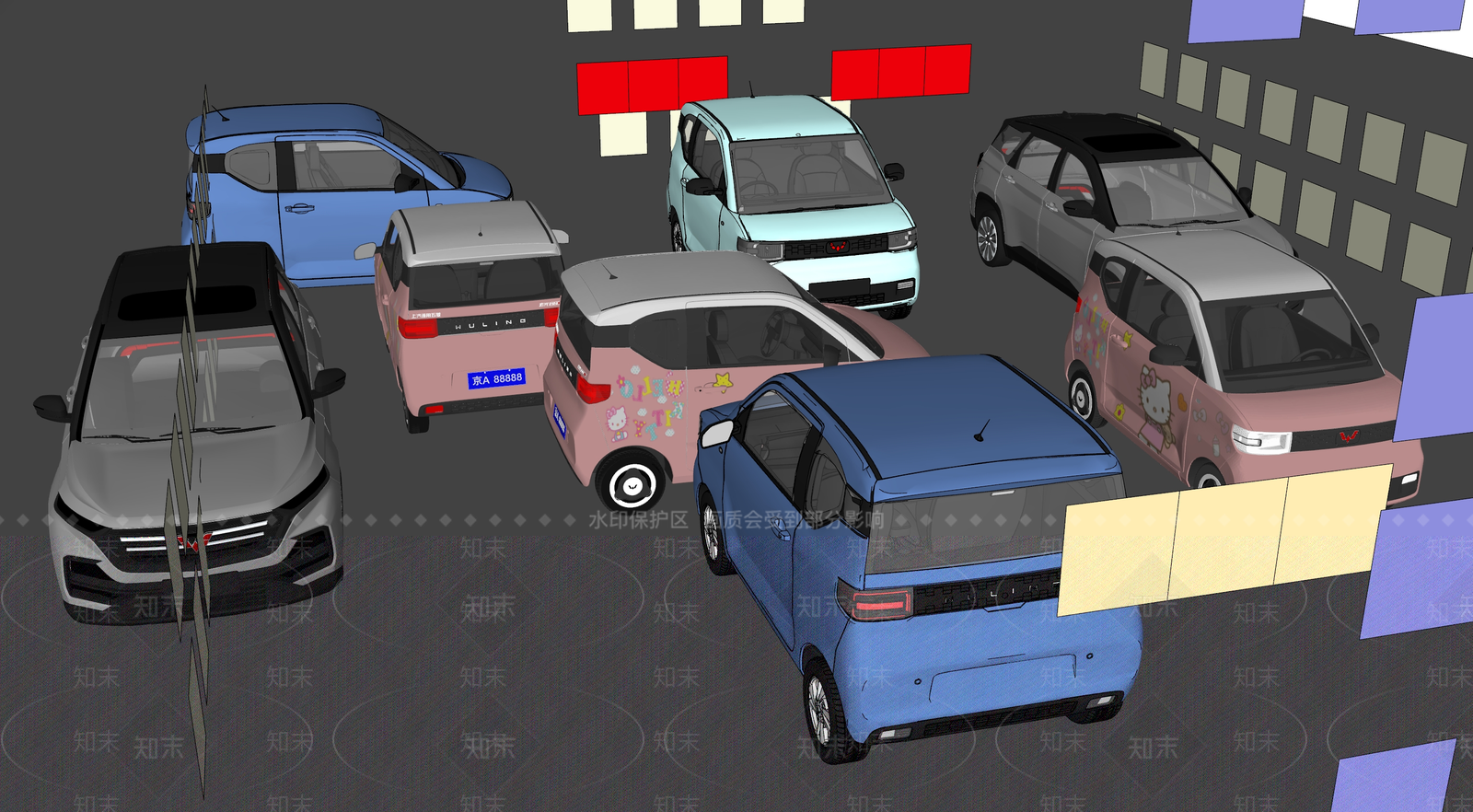 现代汽车4S店SU模型下载【ID:1179246846】