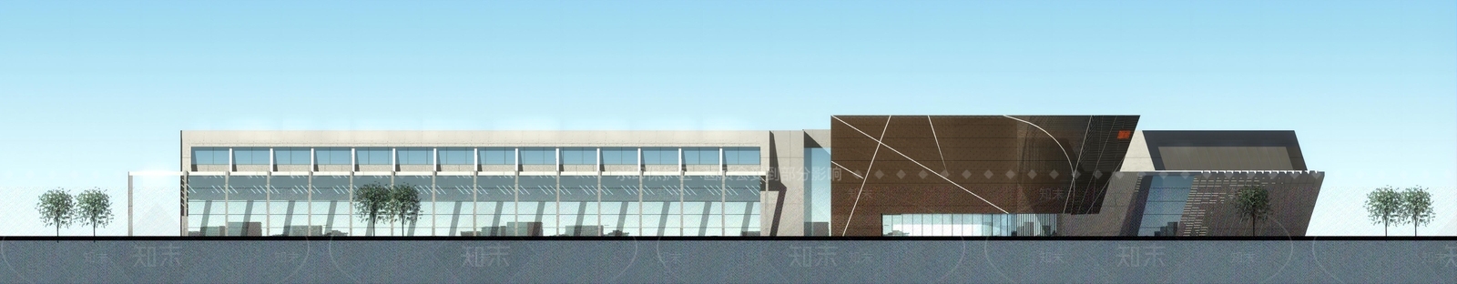 现代车站外观3D模型下载【ID:1179250122】