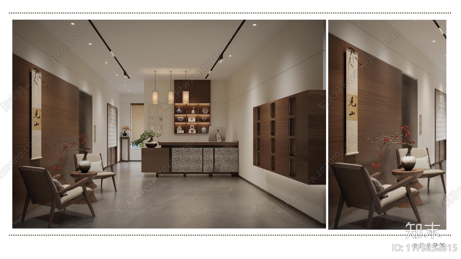 现代新中式中餐厅cad施工图下载【ID:1179252315】