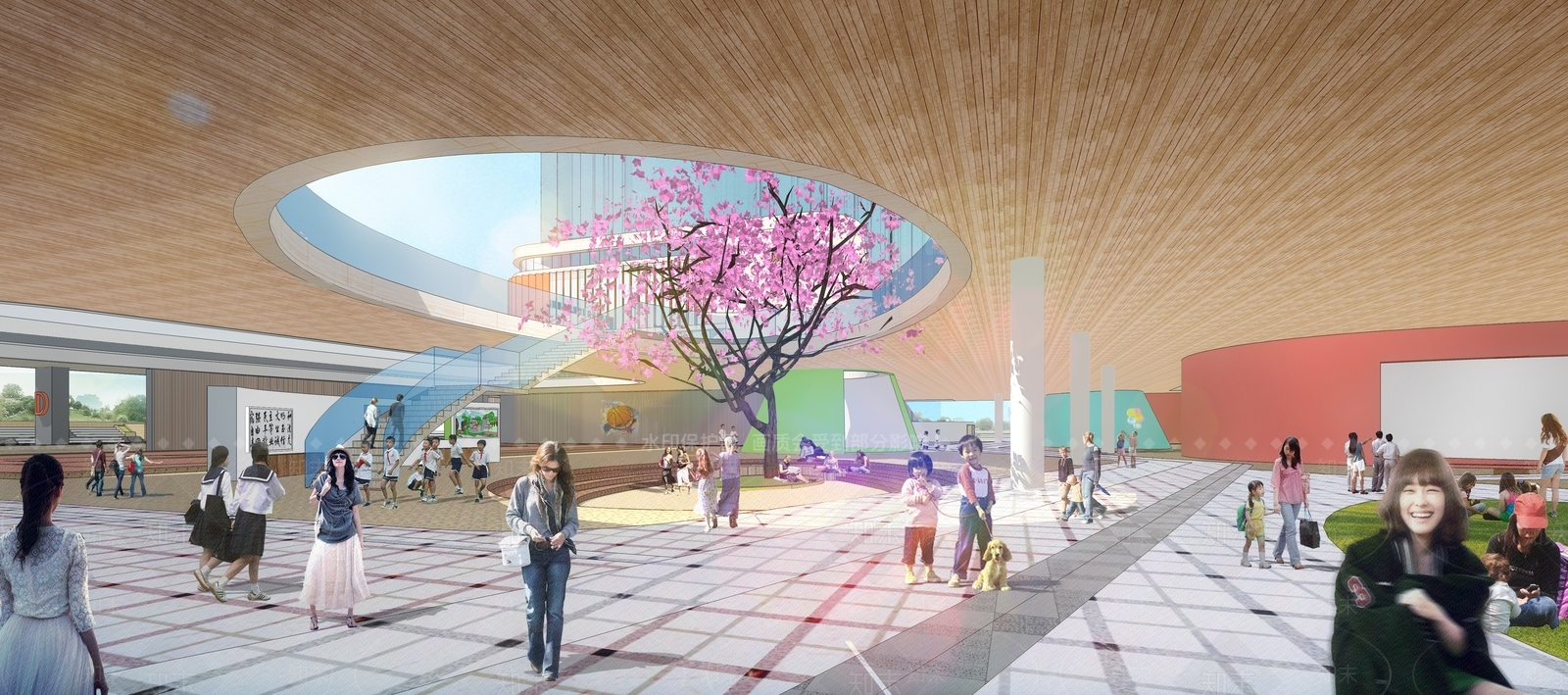 现代学校建筑SU模型下载【ID:1179255350】