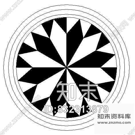 图块/节点铺地花纹图块23施工图下载【ID:832313879】