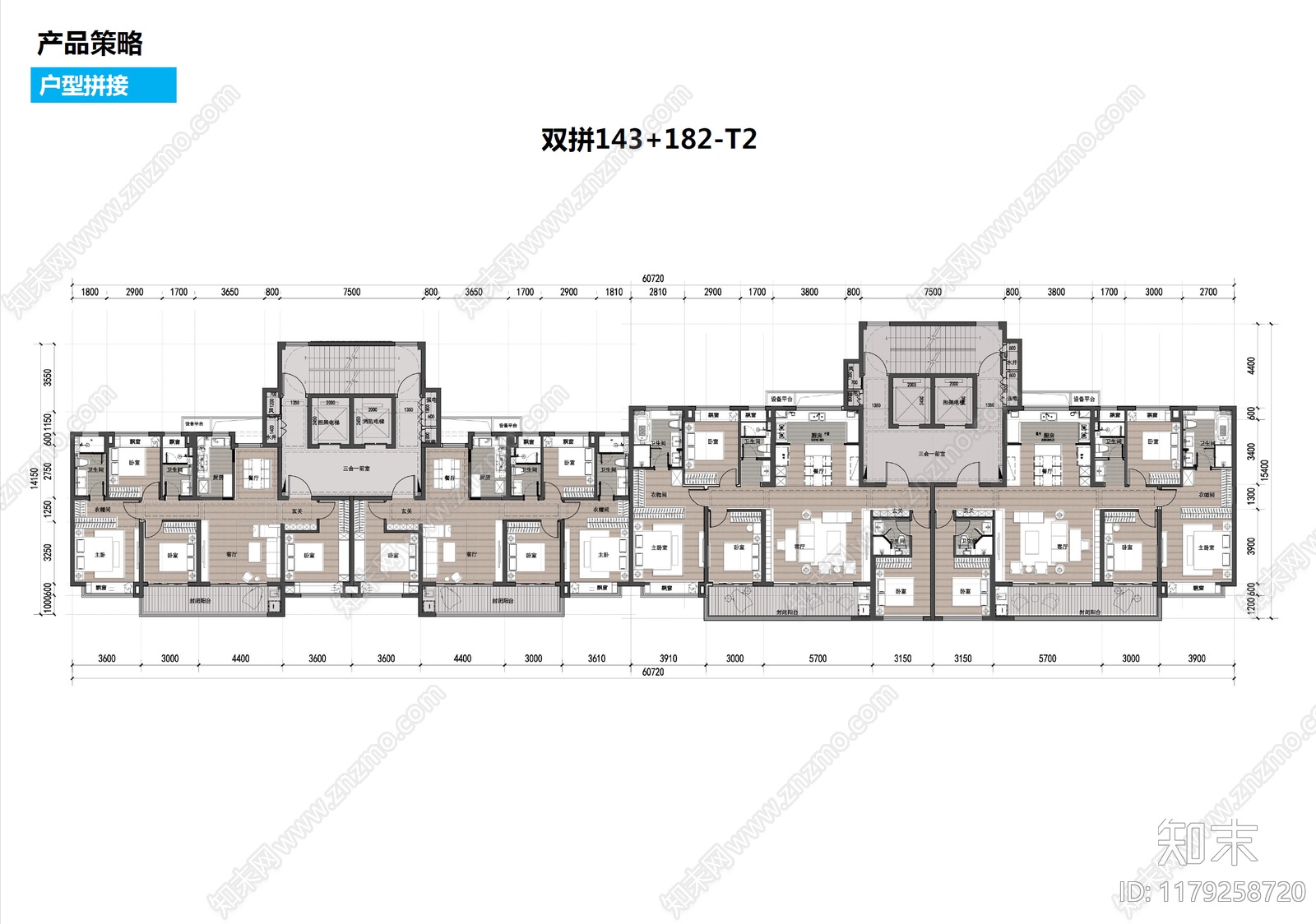 现代轻奢住宅楼建筑施工图下载【ID:1179258720】