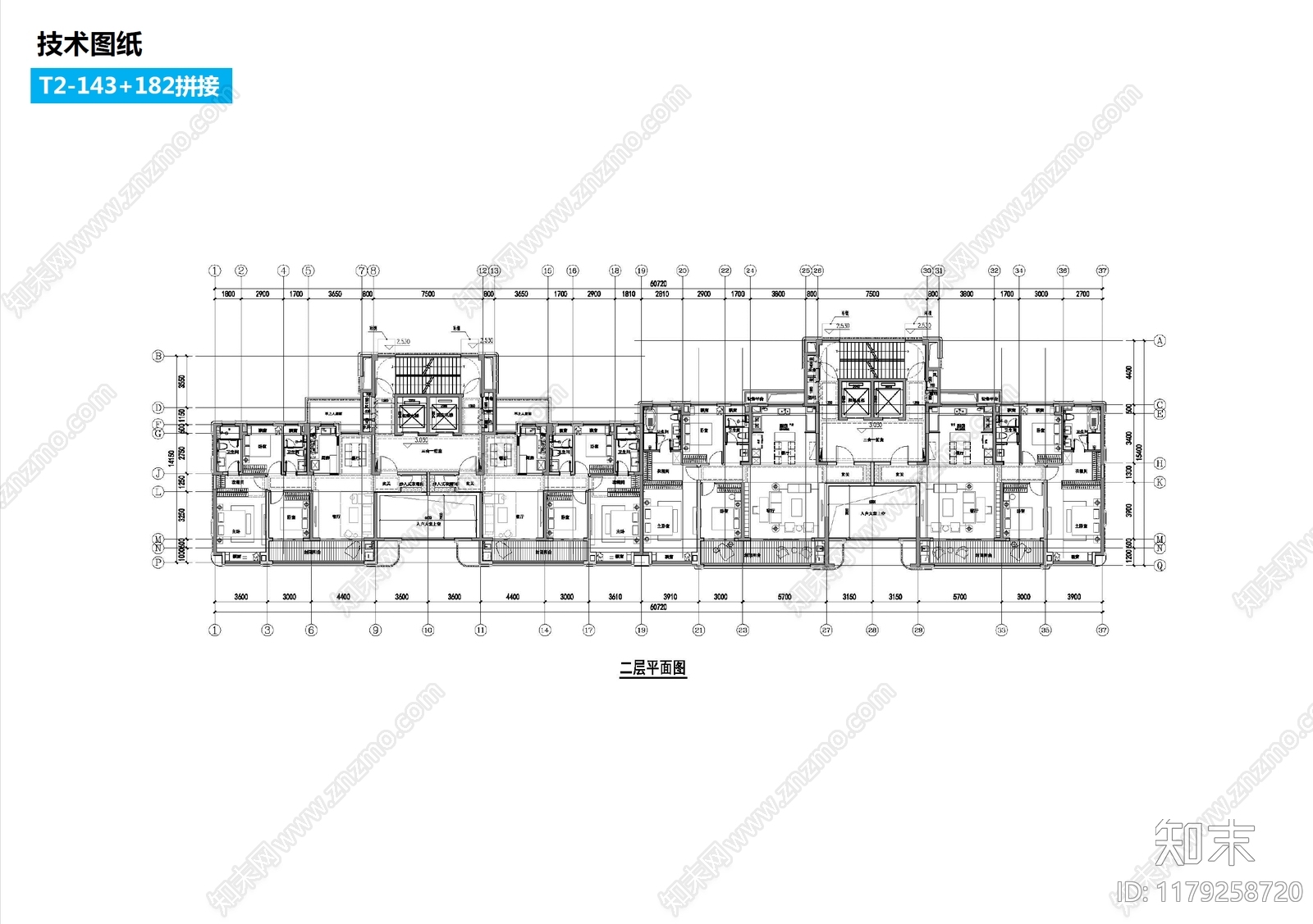 现代轻奢住宅楼建筑施工图下载【ID:1179258720】