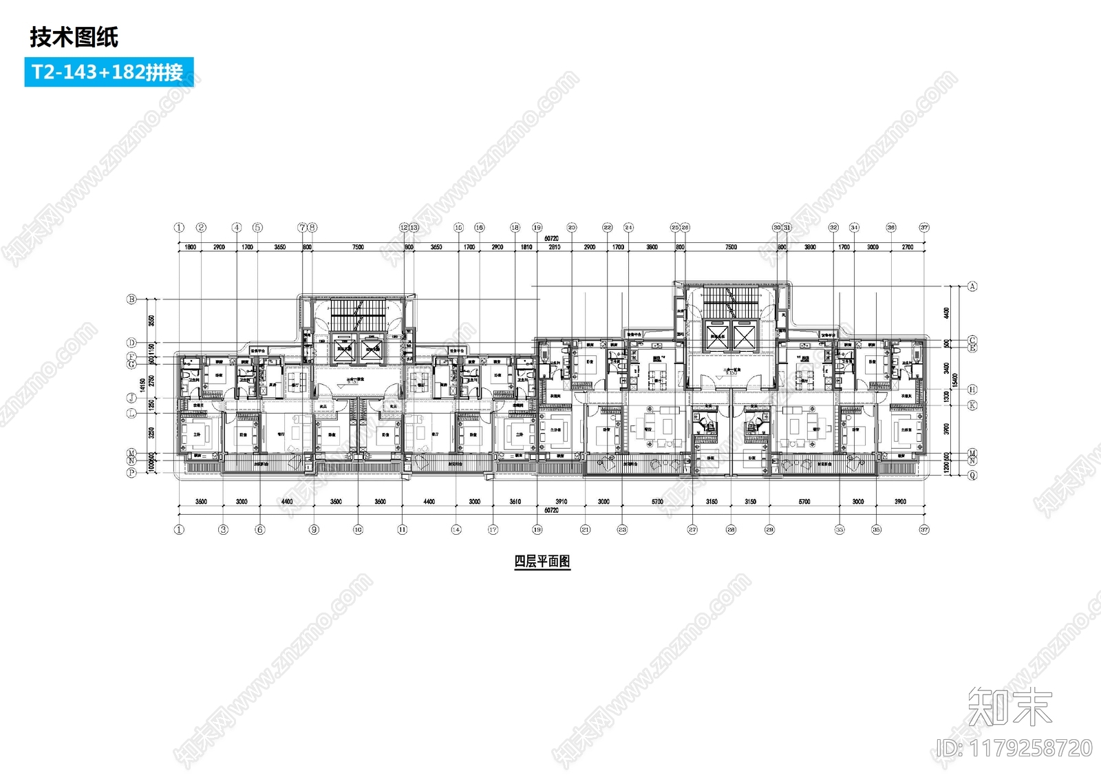 现代轻奢住宅楼建筑施工图下载【ID:1179258720】