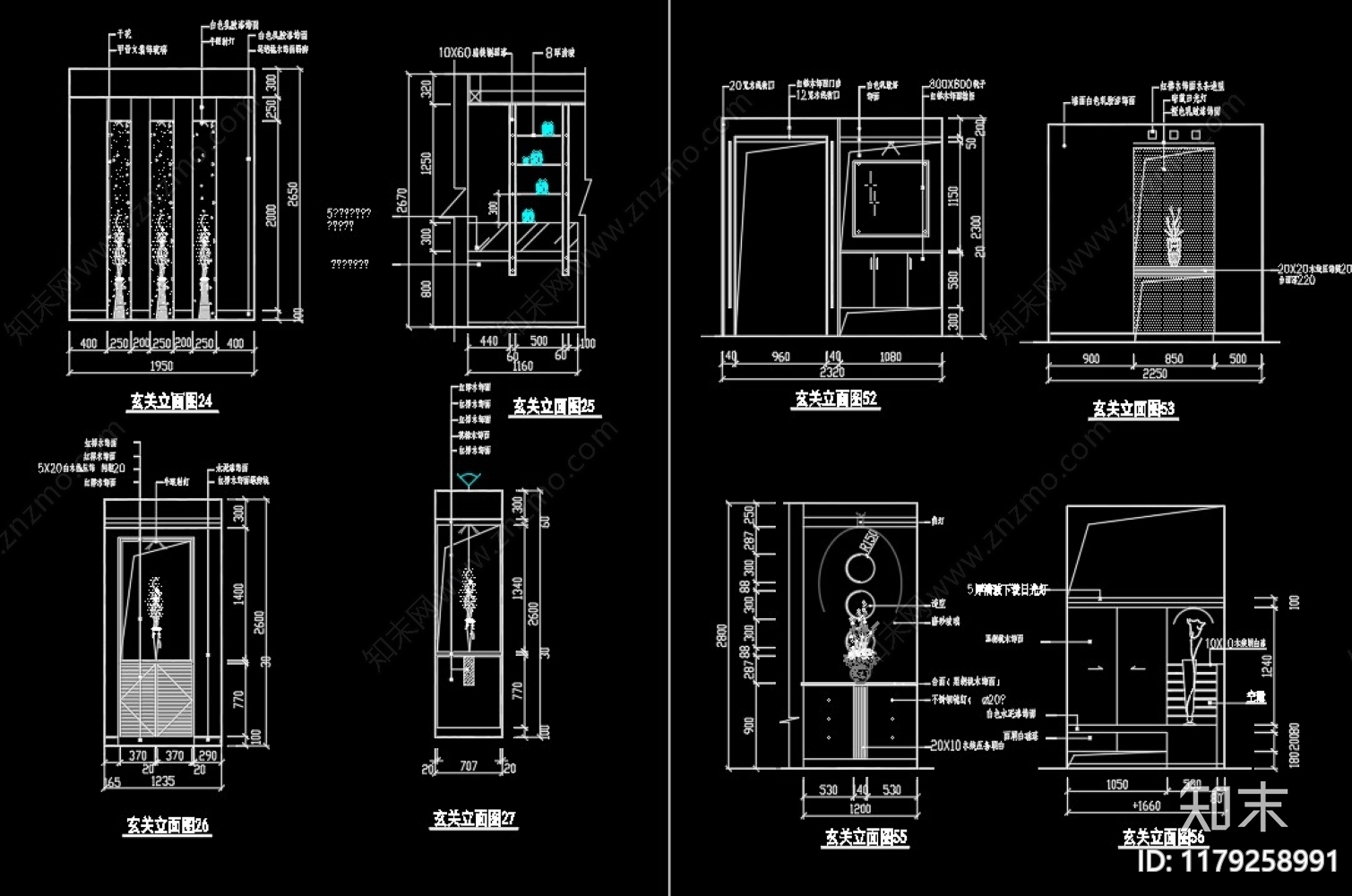 现代综合家具图库cad施工图下载【ID:1179258991】