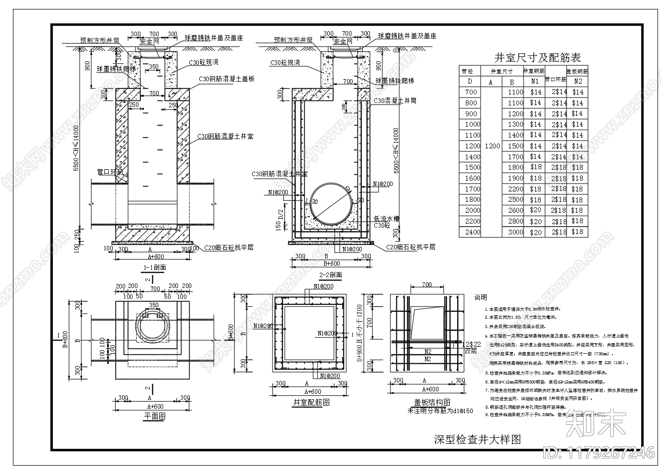 给排水节点详图cad施工图下载【ID:1179267246】