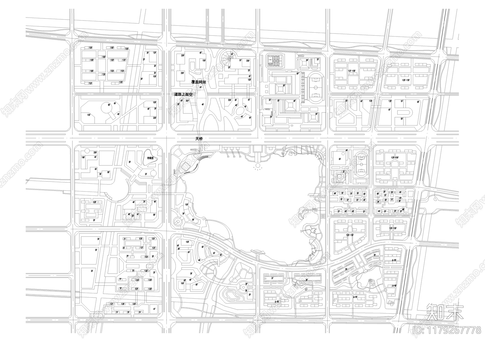 现代产业园建筑施工图下载【ID:1179267778】