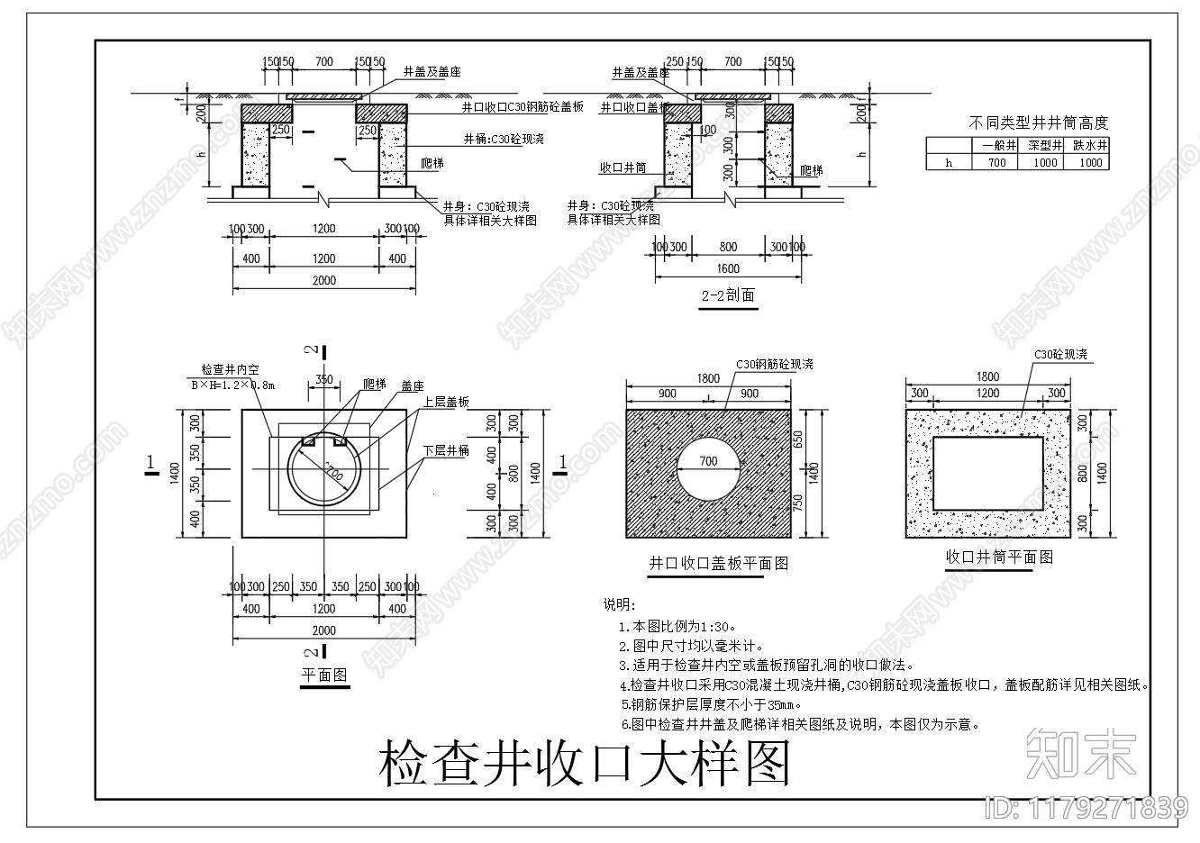 给排水节点详图cad施工图下载【ID:1179271839】