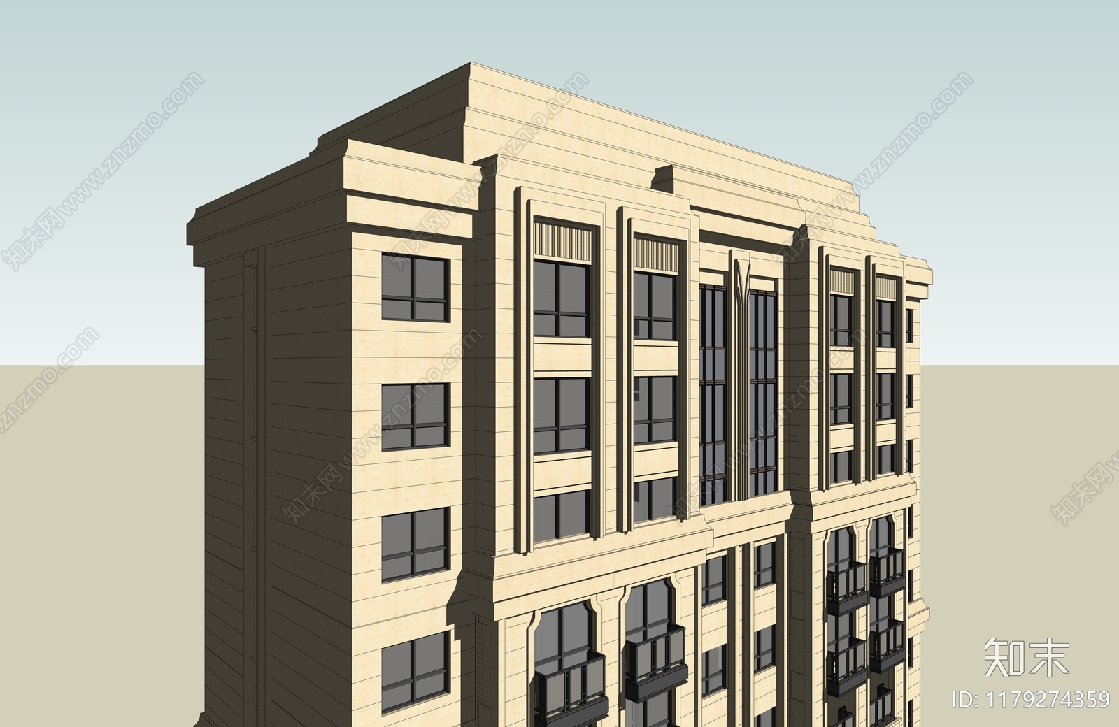 现代高层住宅SU模型下载【ID:1179274359】