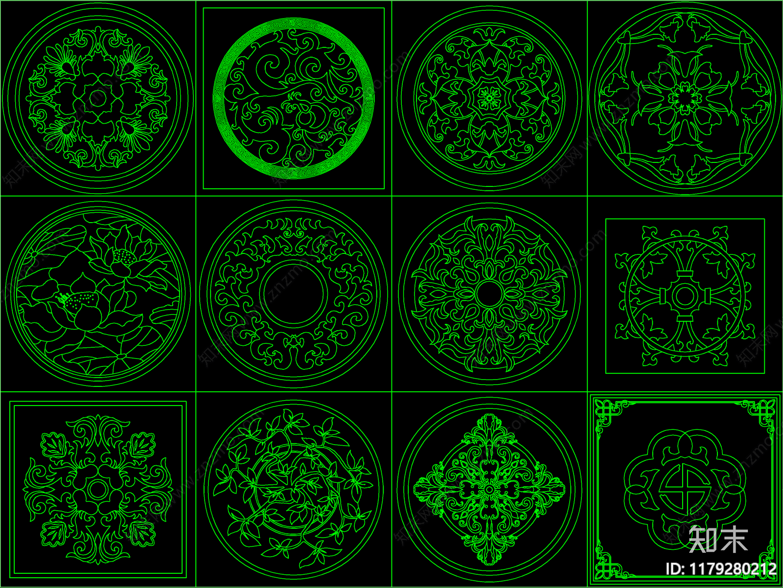 现代新中式其他图库施工图下载【ID:1179280212】