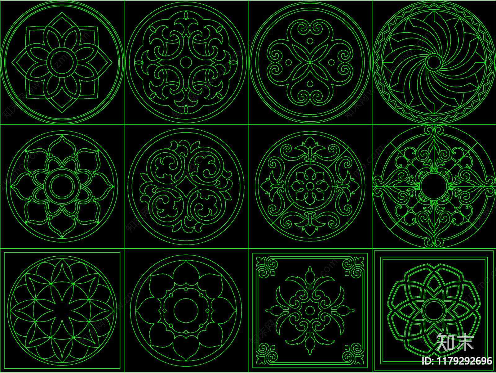 现代新中式其他图库施工图下载【ID:1179292696】