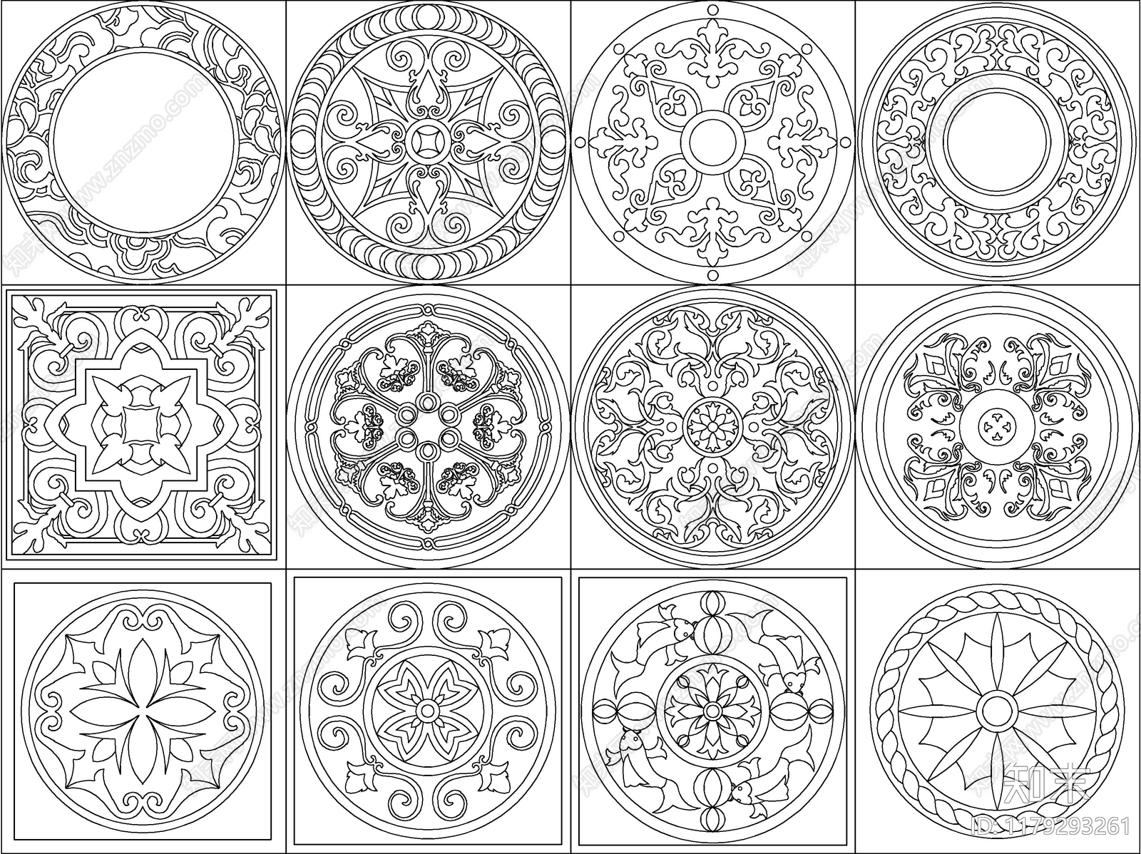 现代新中式其他图库施工图下载【ID:1179293261】