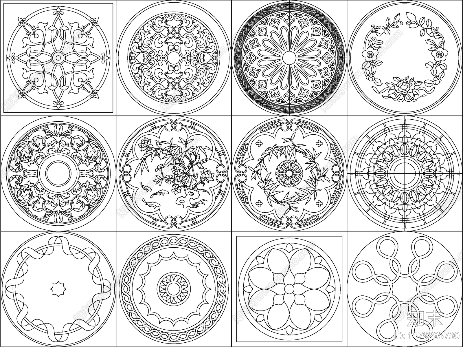 现代新中式其他图库施工图下载【ID:1179293730】