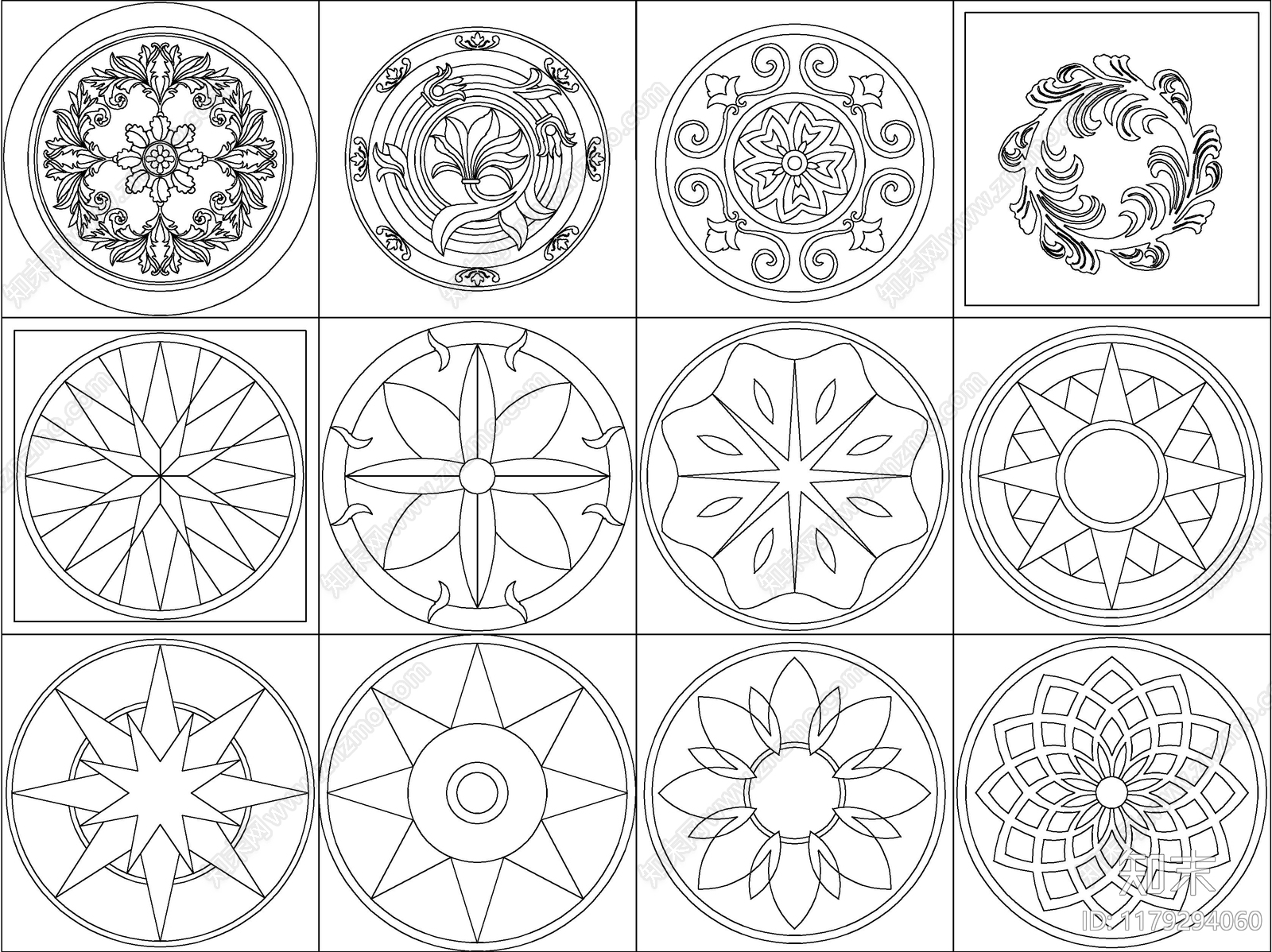 现代新中式其他图库施工图下载【ID:1179294060】