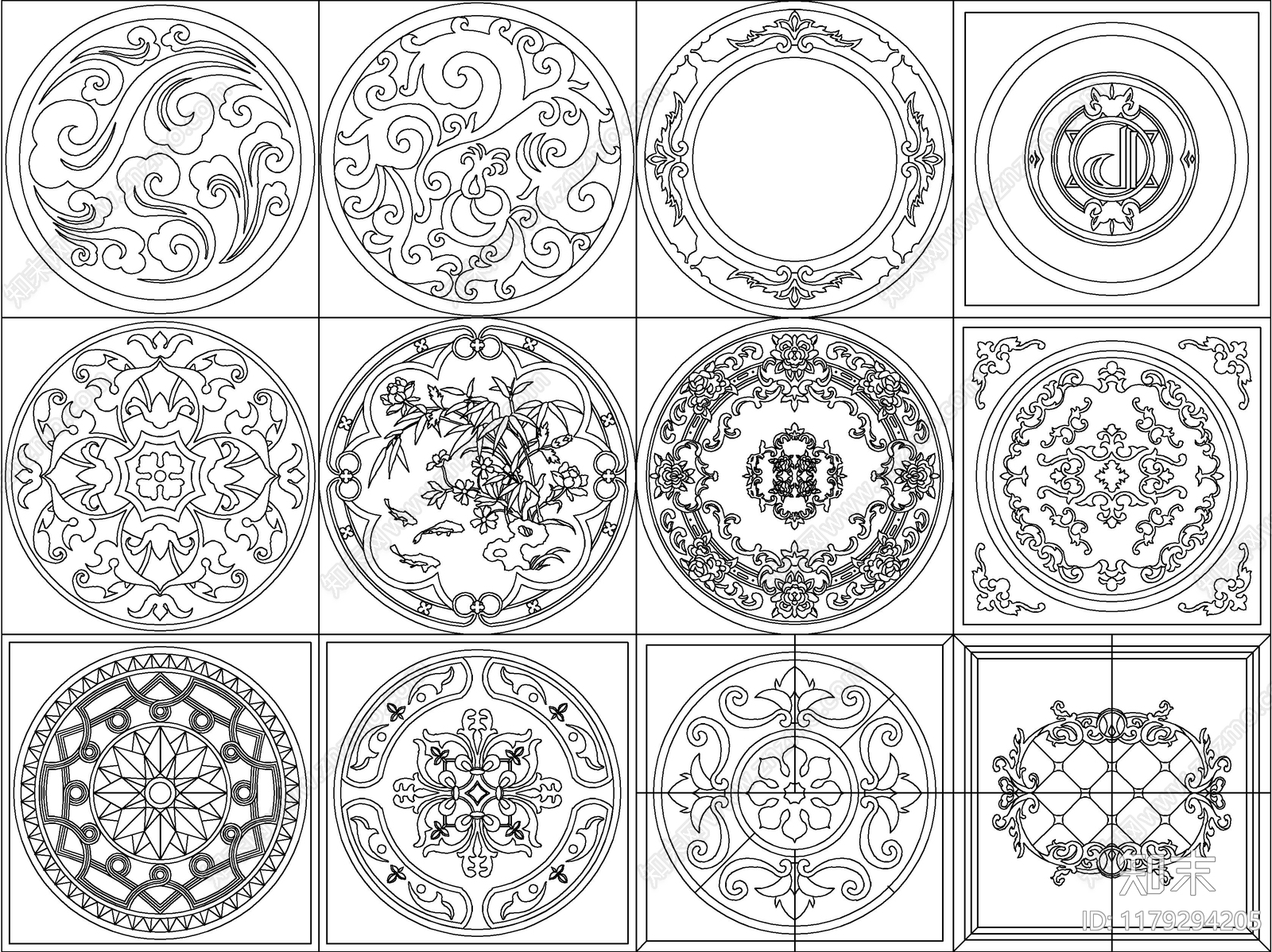现代新中式其他图库施工图下载【ID:1179294205】