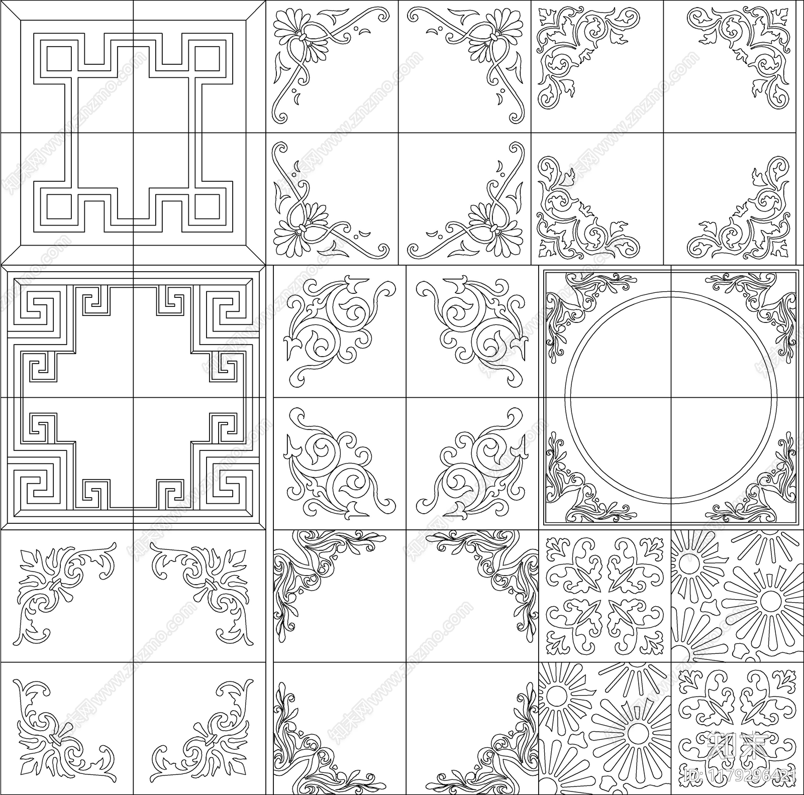 现代中式其他图库施工图下载【ID:1179296421】