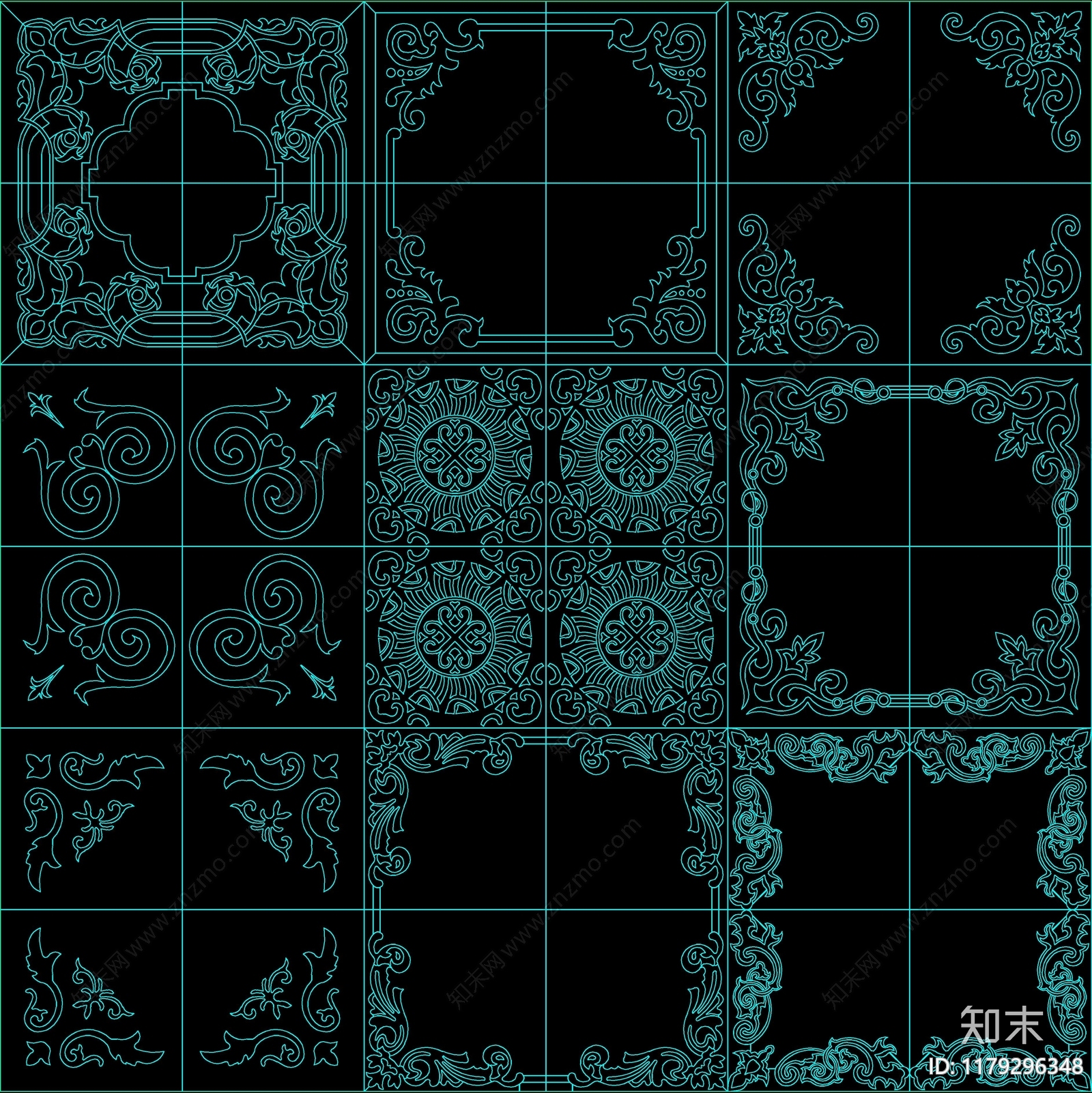 现代中式其他图库cad施工图下载【ID:1179296348】