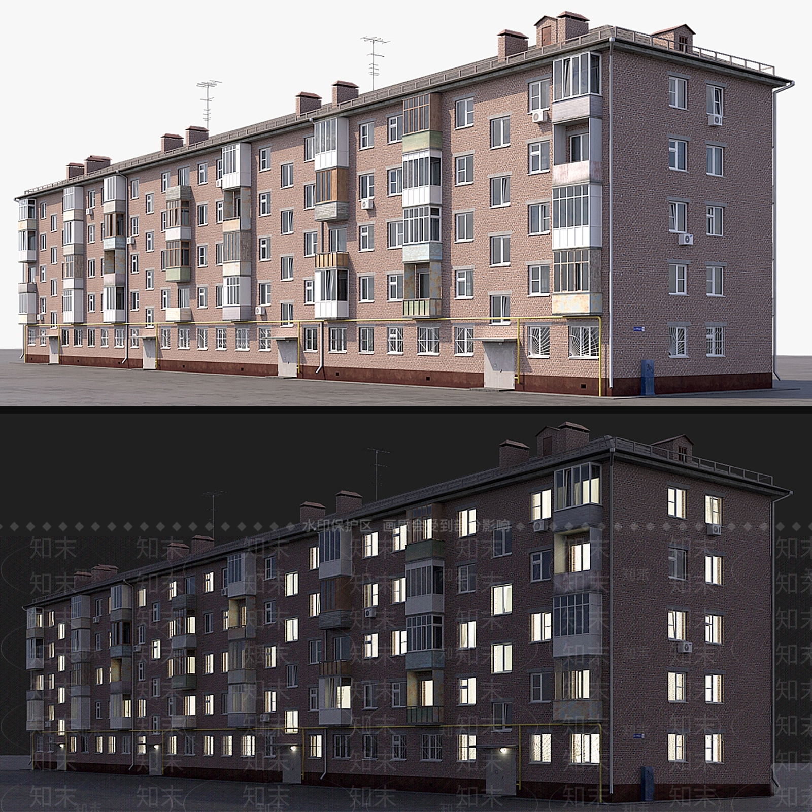 现代其他住宅外观3D模型下载【ID:1179305093】