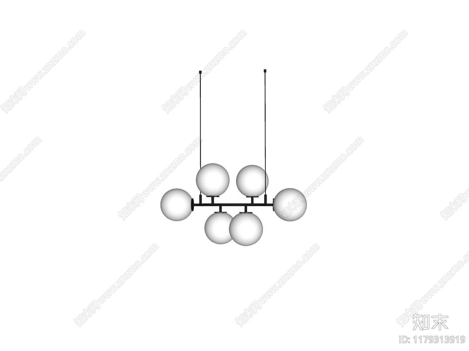 现代意式吊灯SU模型下载【ID:1179313919】