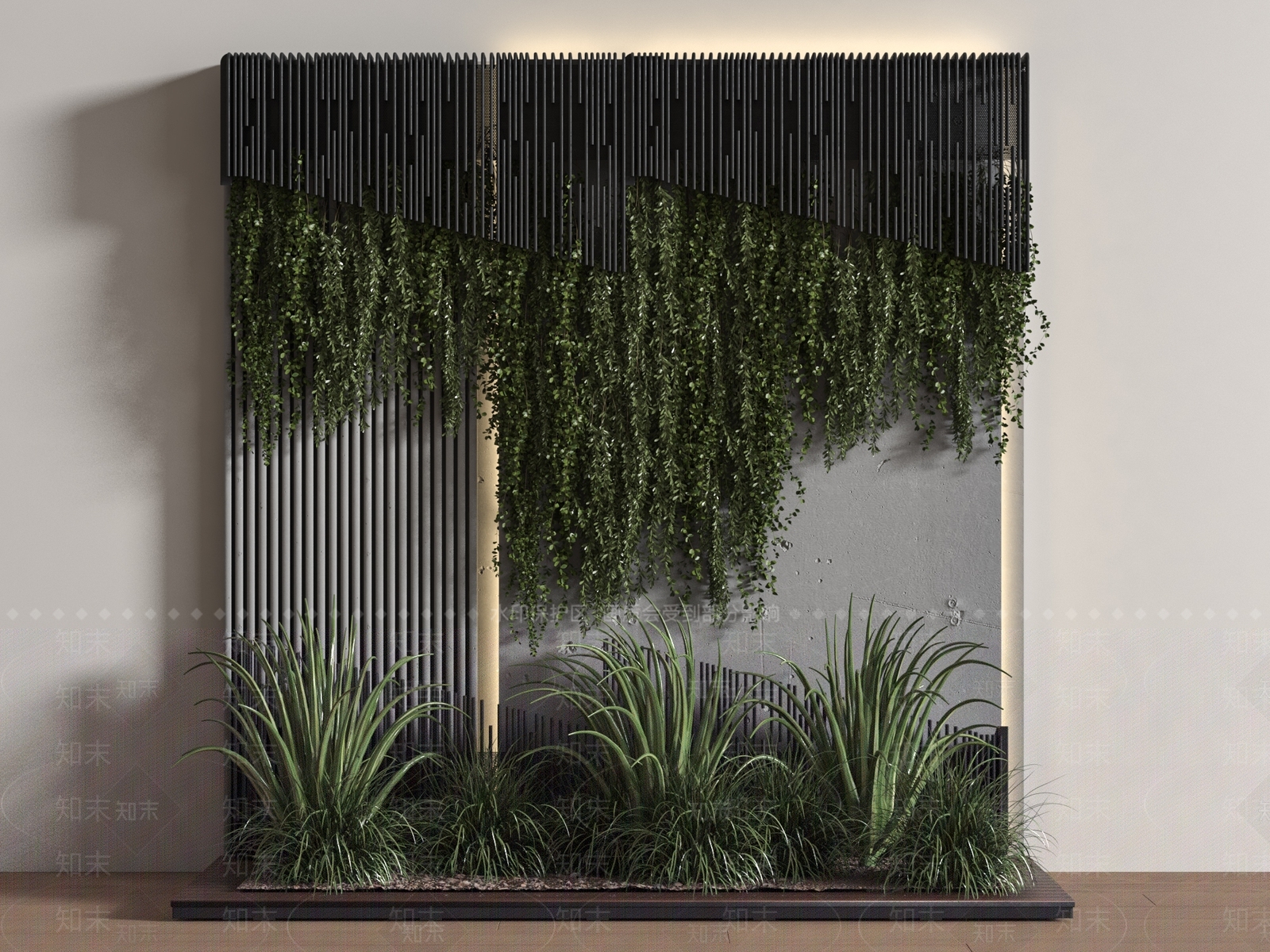 绿植墙3D模型下载【ID:1179314530】