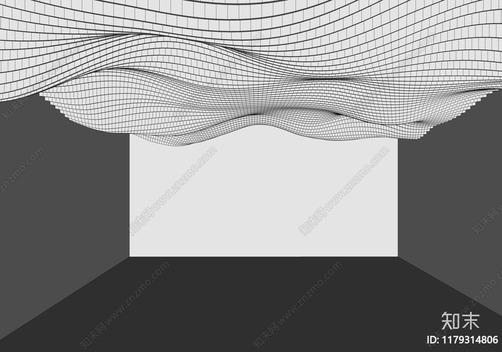 现代法式吊顶SU模型下载【ID:1179314806】