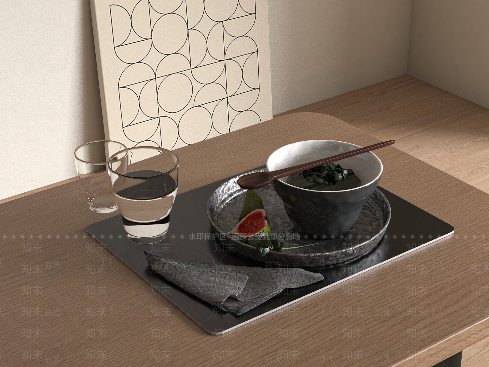 餐具SU模型下载【ID:1179317729】