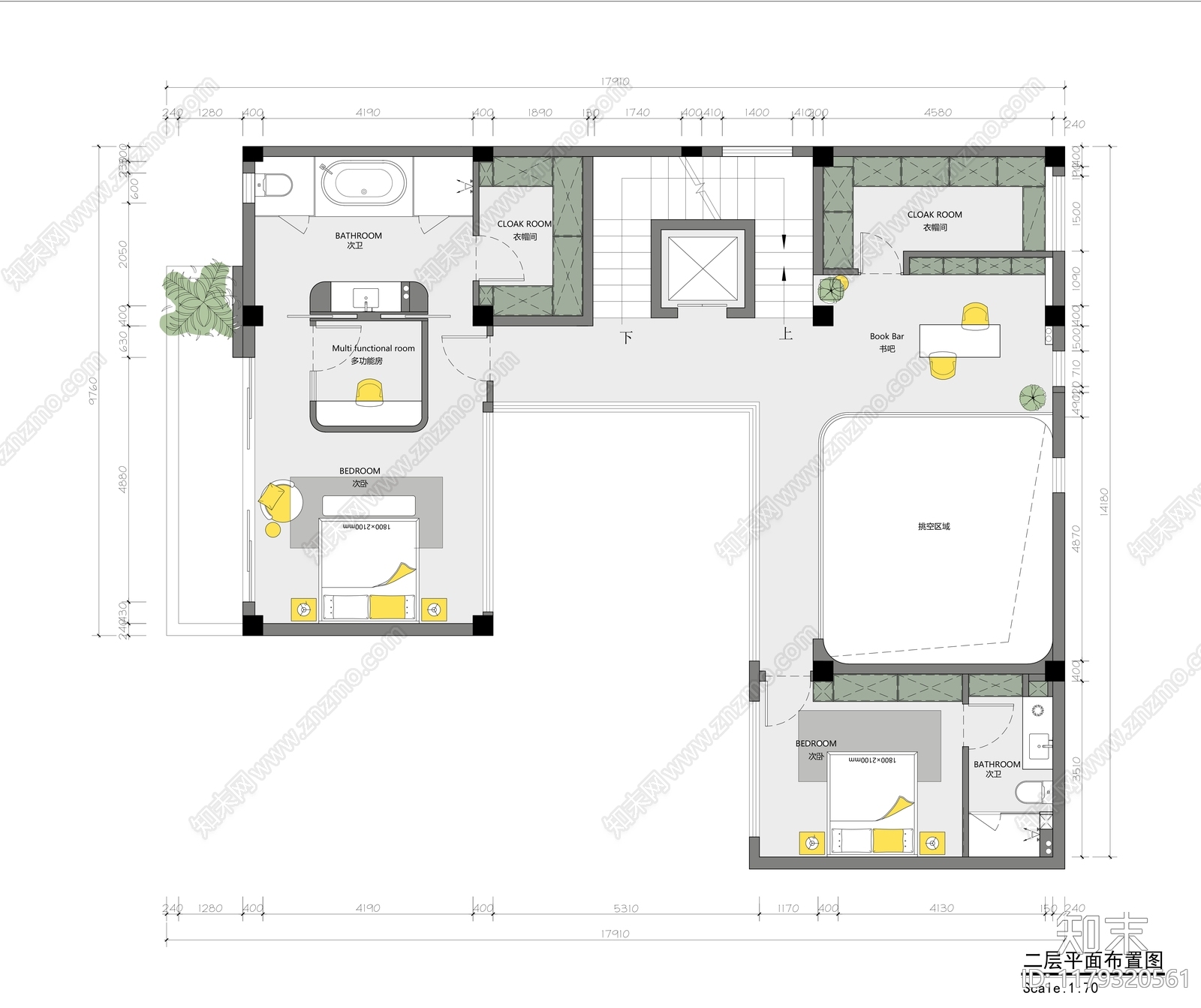 别墅cad施工图下载【ID:1179320561】