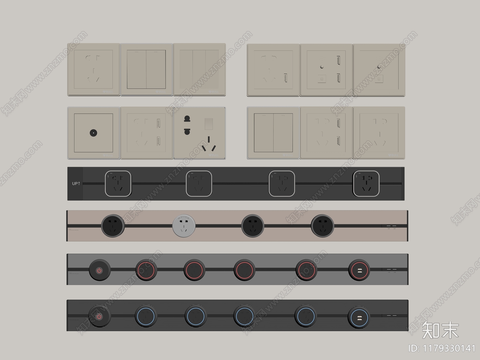现代插座SU模型下载【ID:1179330141】