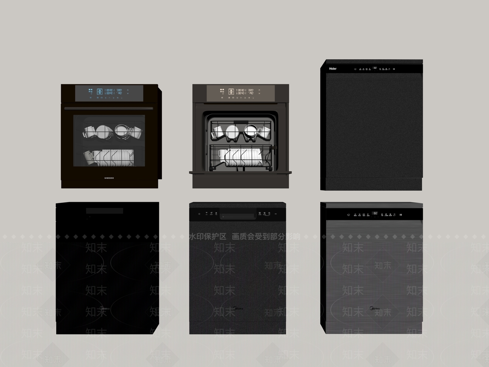 洗碗机SU模型下载【ID:1179330569】