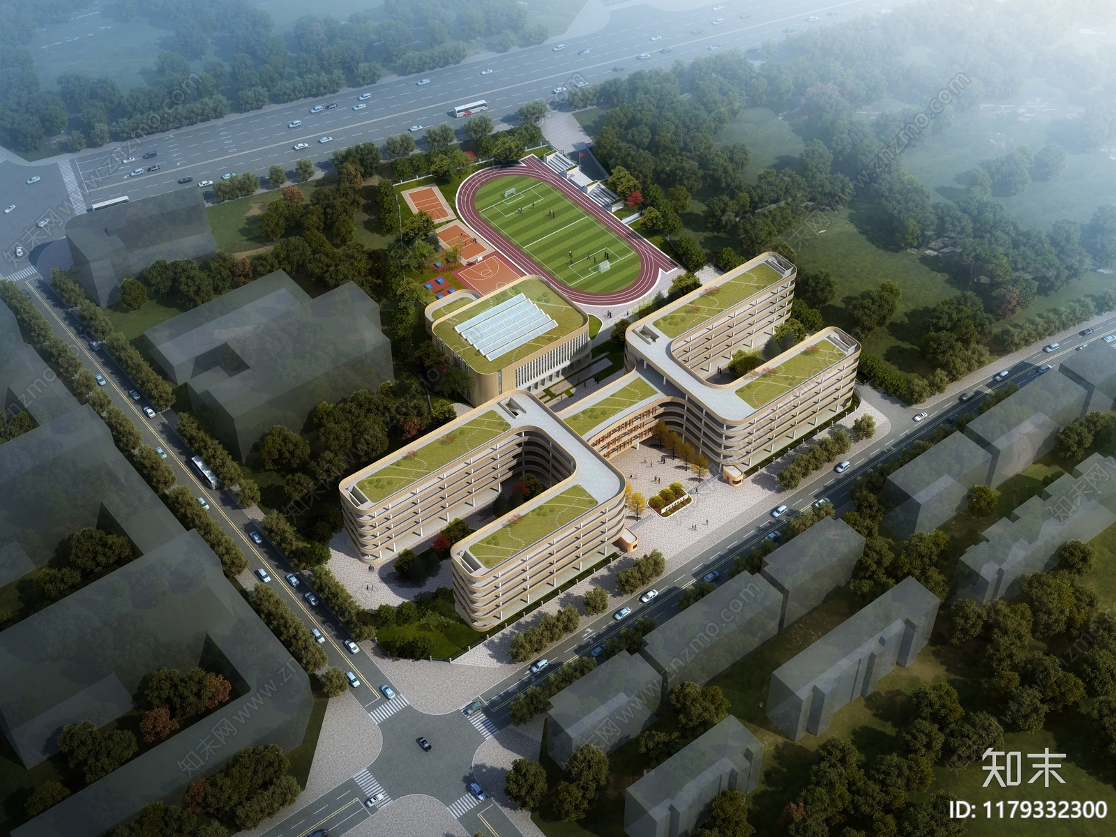 现代学校建筑cad施工图下载【ID:1179332300】