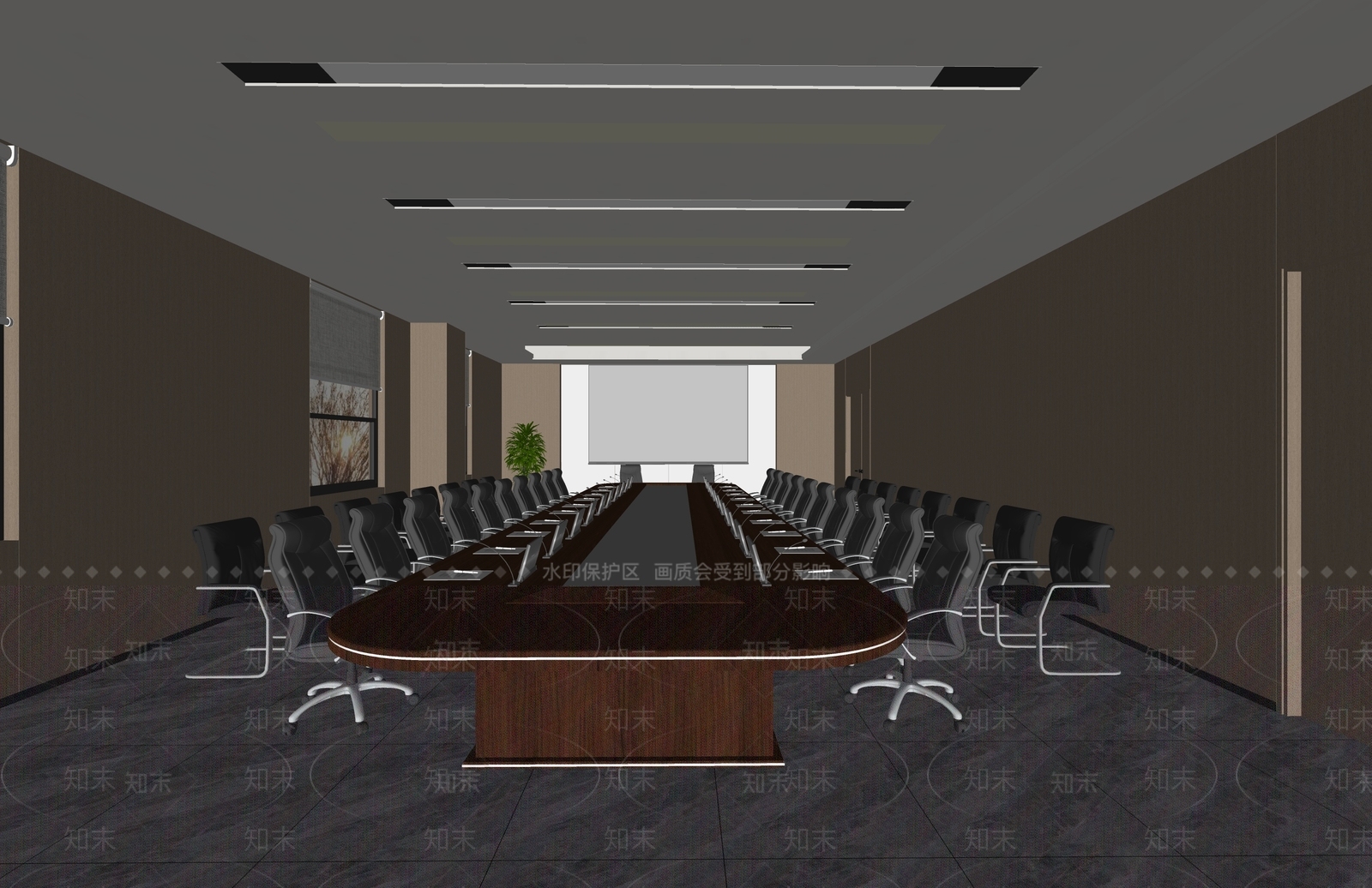 现代会议室SU模型下载【ID:1179333079】