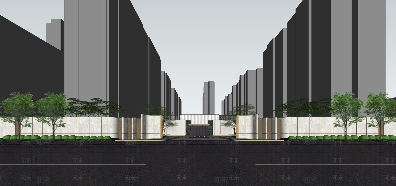 现代小公建SU模型下载【ID:1179333186】