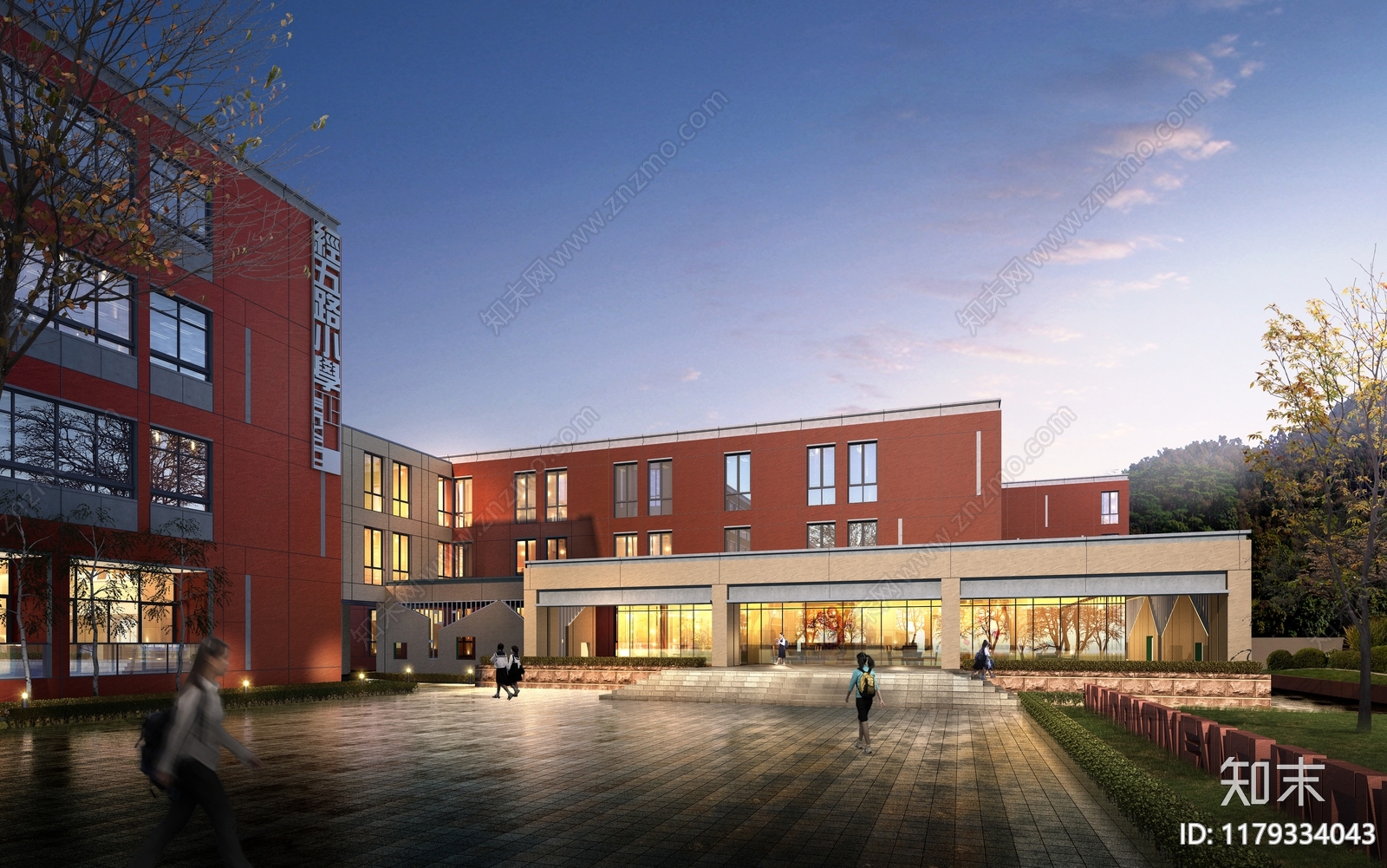 现代学校建筑cad施工图下载【ID:1179334043】