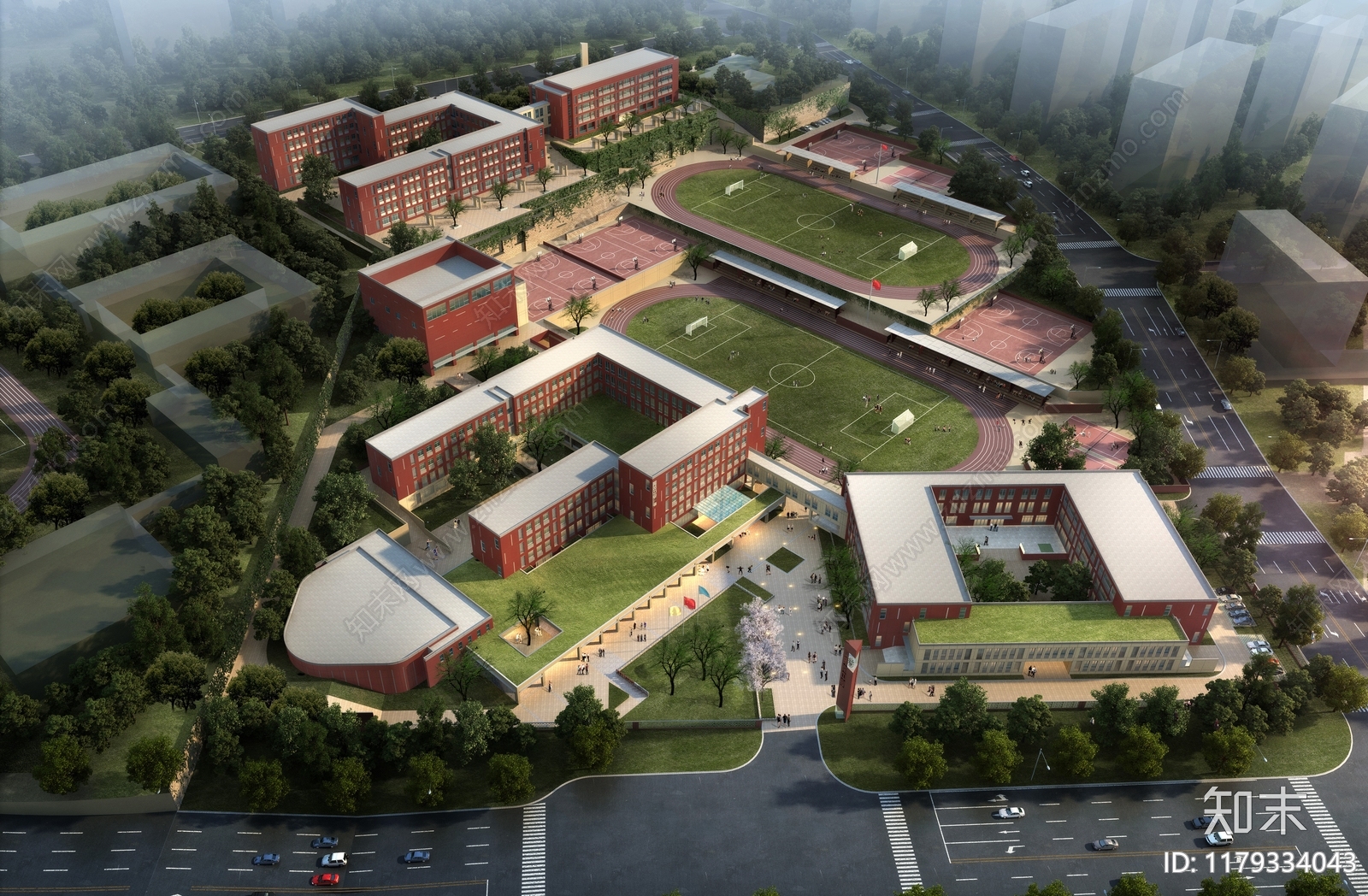 现代学校建筑cad施工图下载【ID:1179334043】
