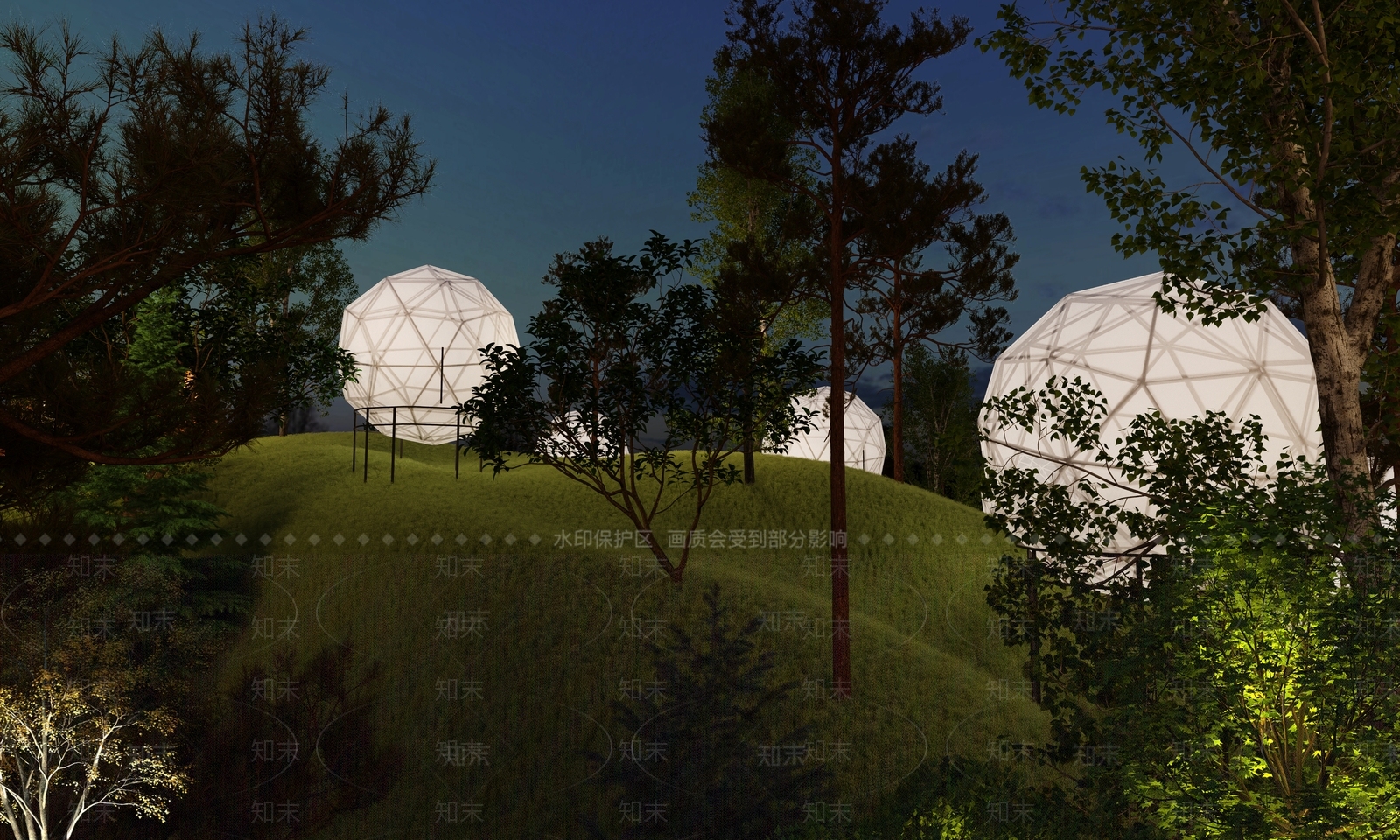 现代商业景观3D模型下载【ID:1179357326】