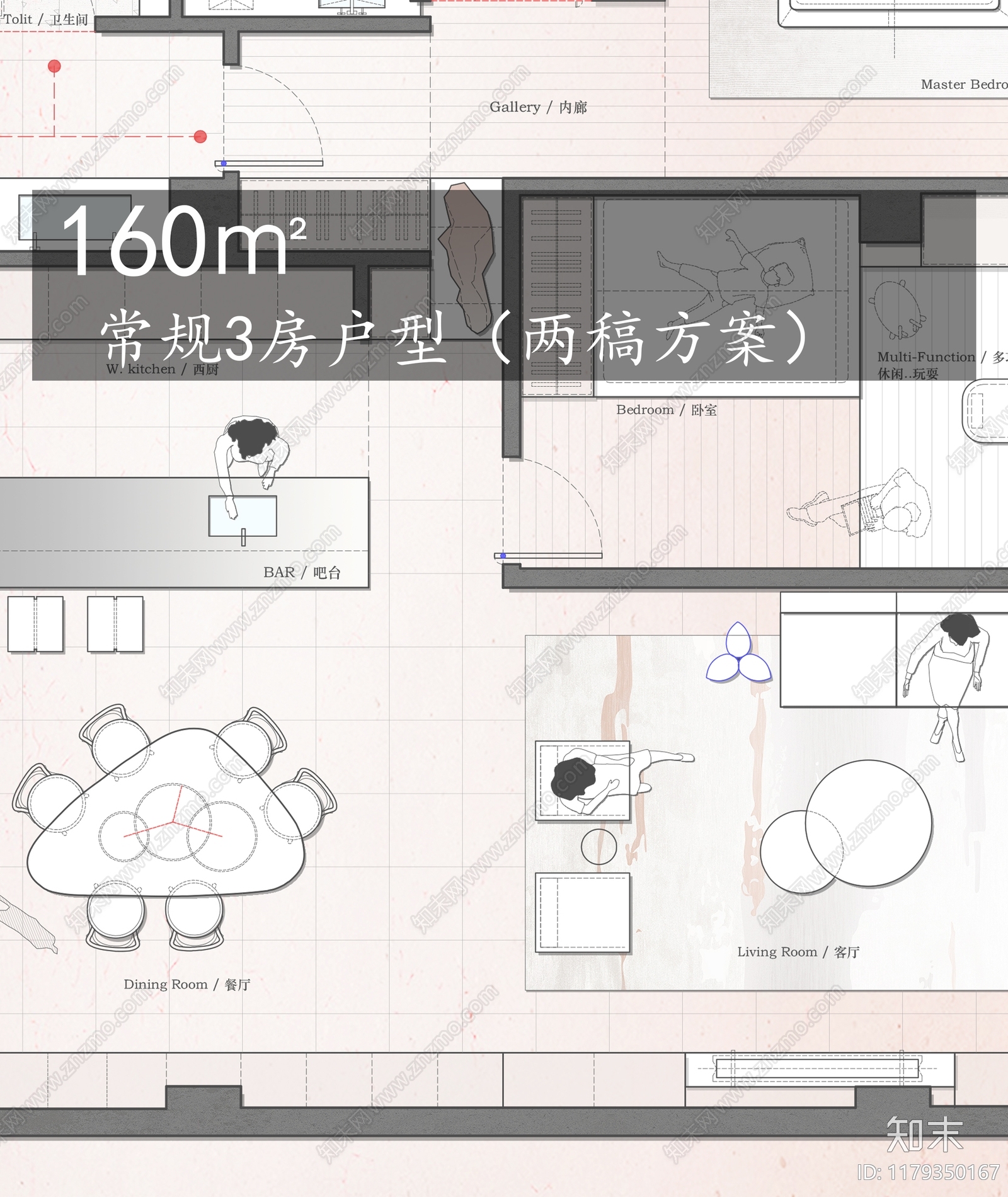 平层cad施工图下载【ID:1179350167】