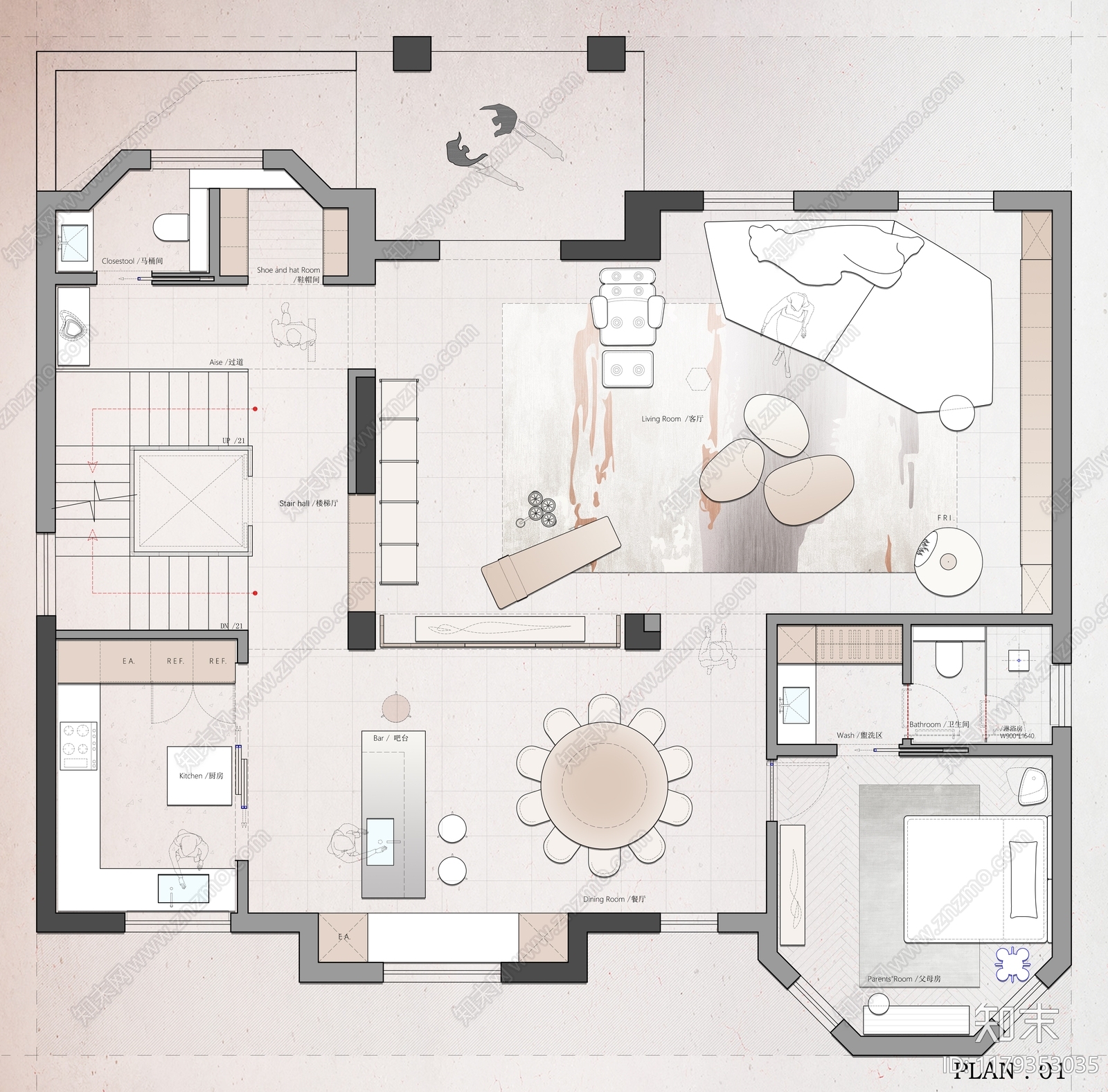 别墅施工图下载【ID:1179353035】