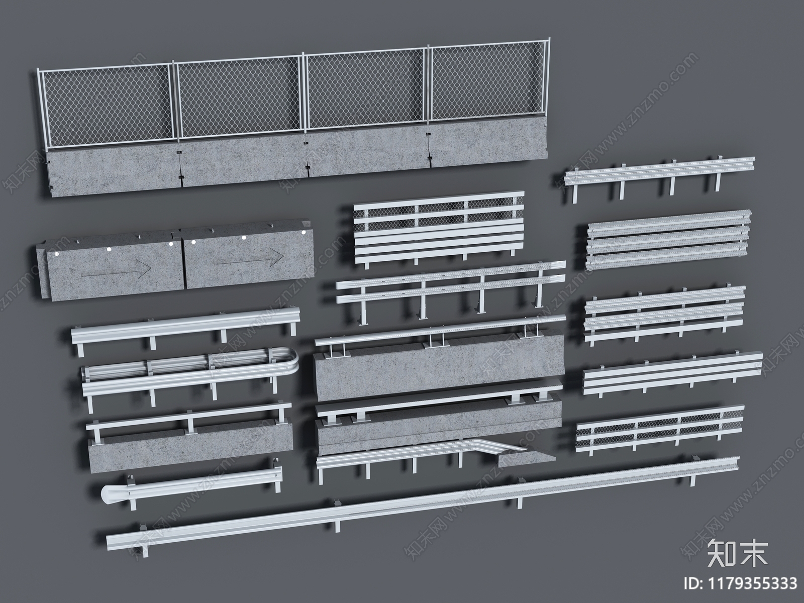 现代简约栏杆3D模型下载【ID:1179355333】