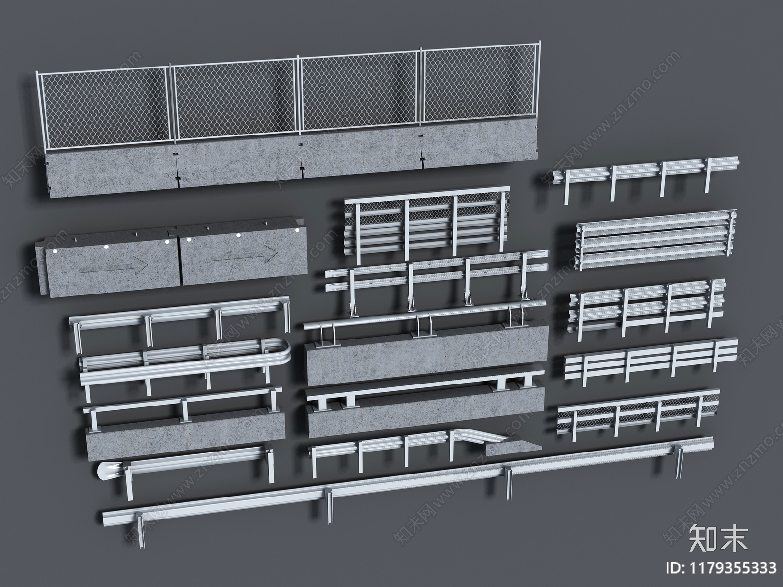 现代简约栏杆3D模型下载【ID:1179355333】