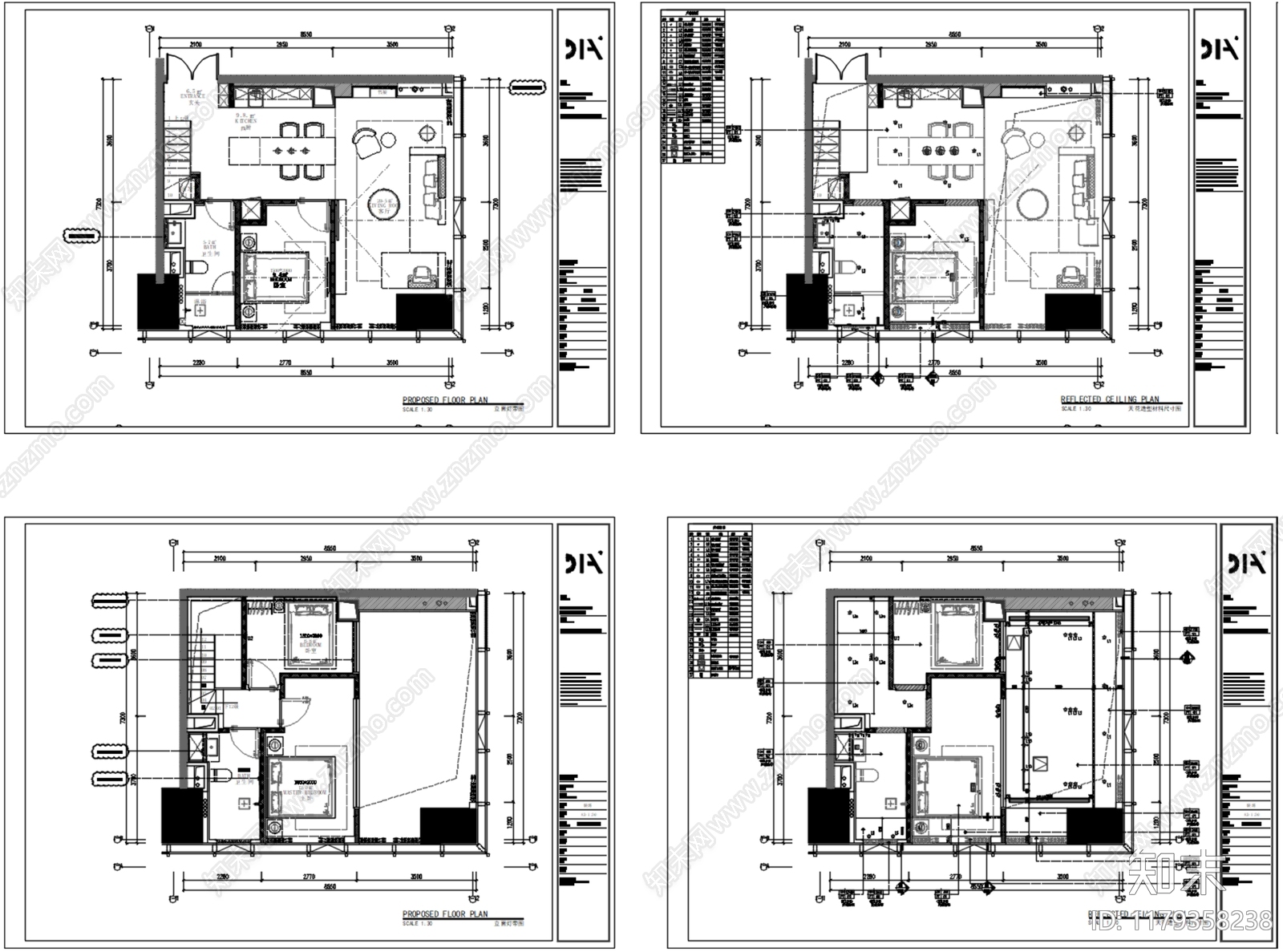 现代公寓cad施工图下载【ID:1179358238】