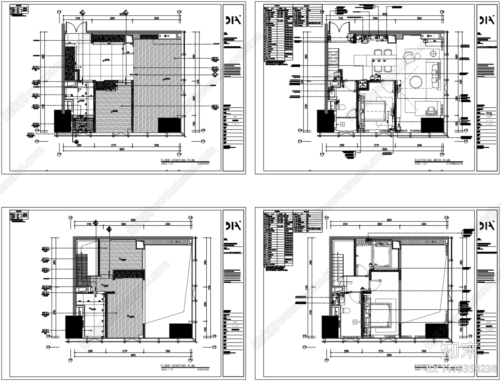 现代公寓cad施工图下载【ID:1179358238】