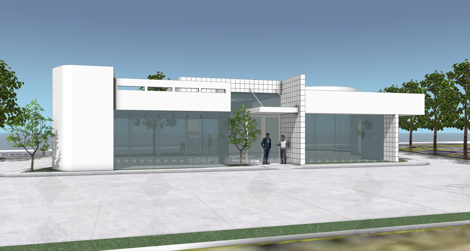 现代其他商业建筑SU模型下载【ID:1179361781】